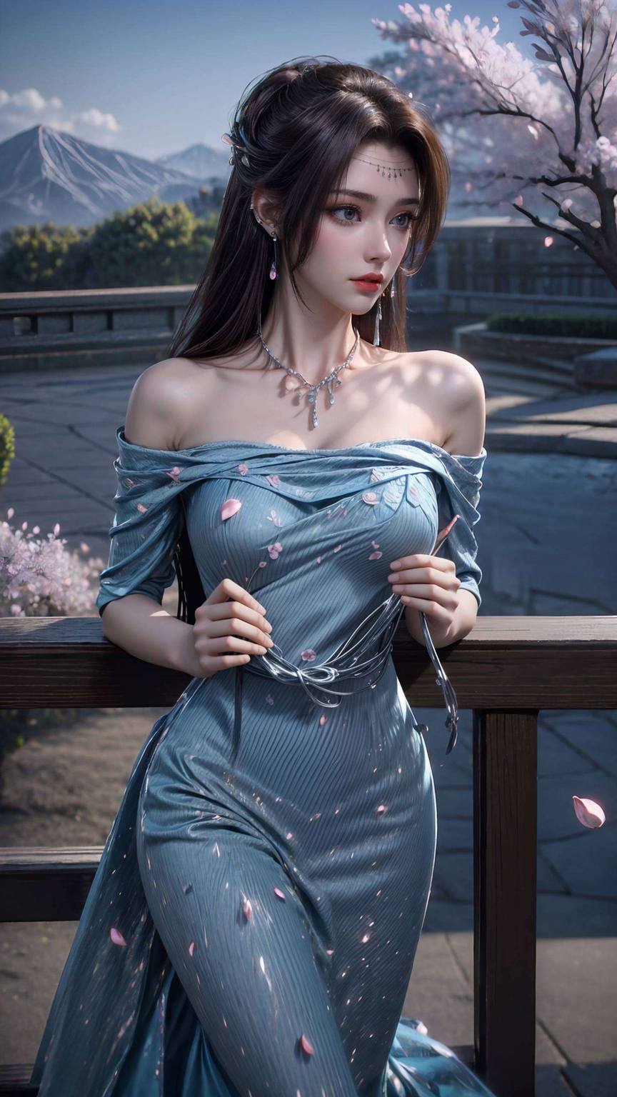 黑衣云韵：AI素材免费壁纸秀，高清手机背景图片精选