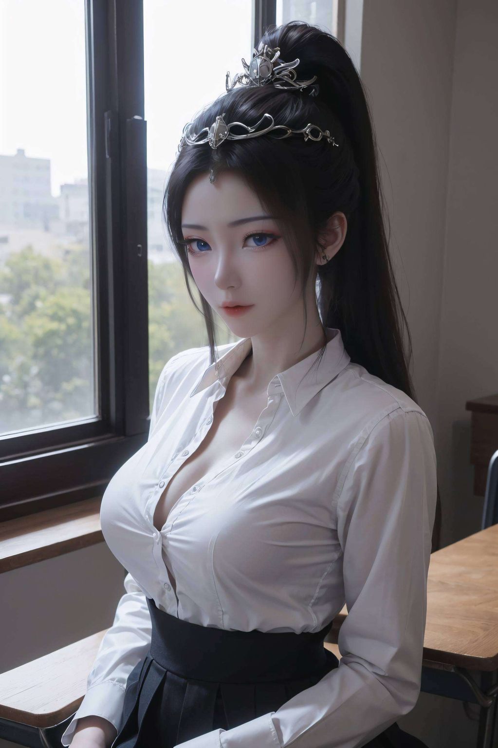 元龙高梦瑶横屏：AI壁纸素材，完美像素，Win10动画壁纸集