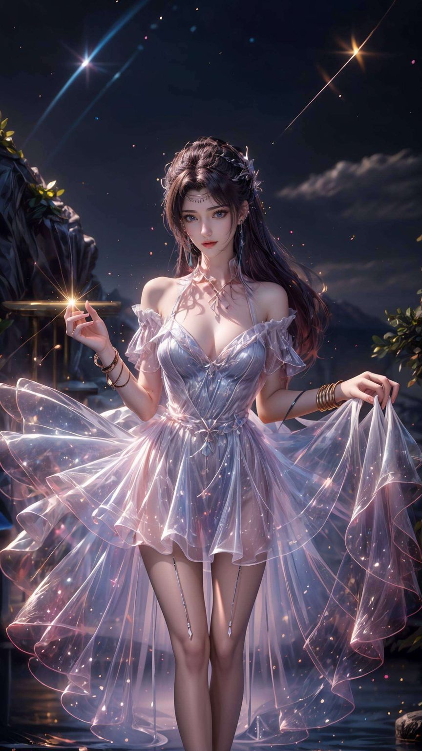 现代云韵：AI图片模型，游戏与电脑动画壁纸集锦