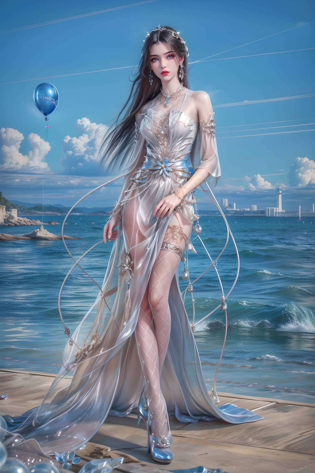 李慕婉原图全身炫彩壁纸，完美像素适配Win10桌面壁纸