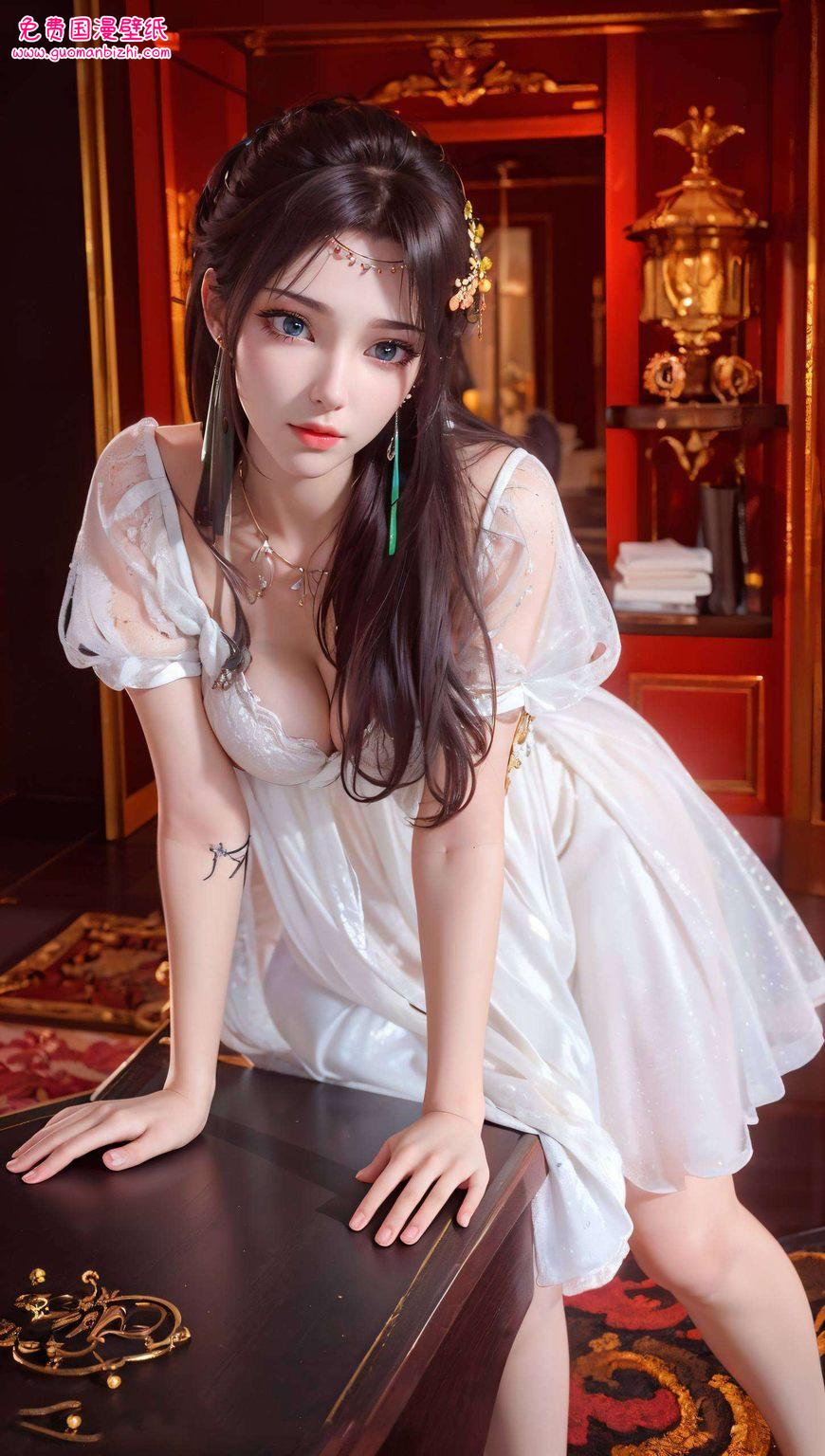 国漫女神云韵萧炎，AI创作AIGC动漫壁纸，iPhone桌面图片精选集。