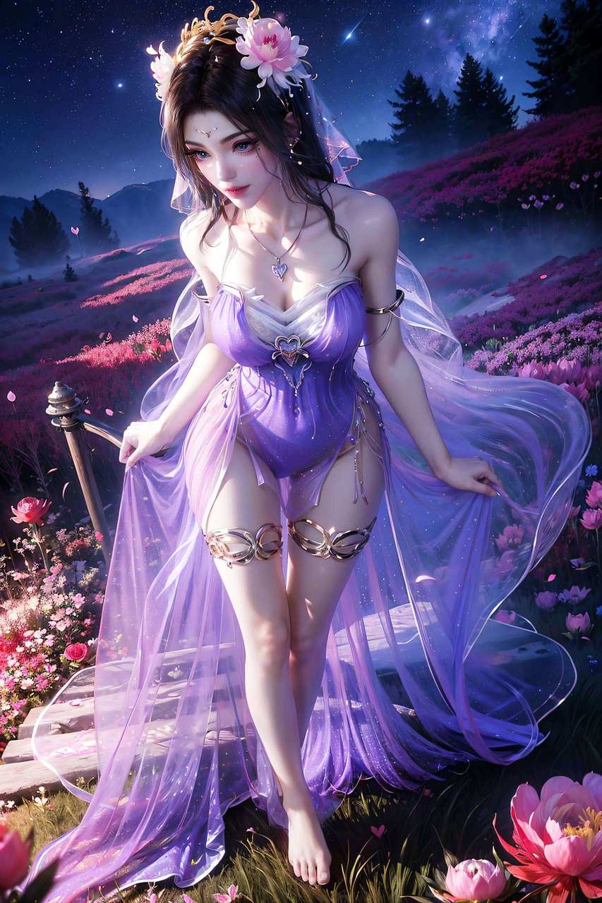 紫灵iPad壁纸：女生二次元苹果背景