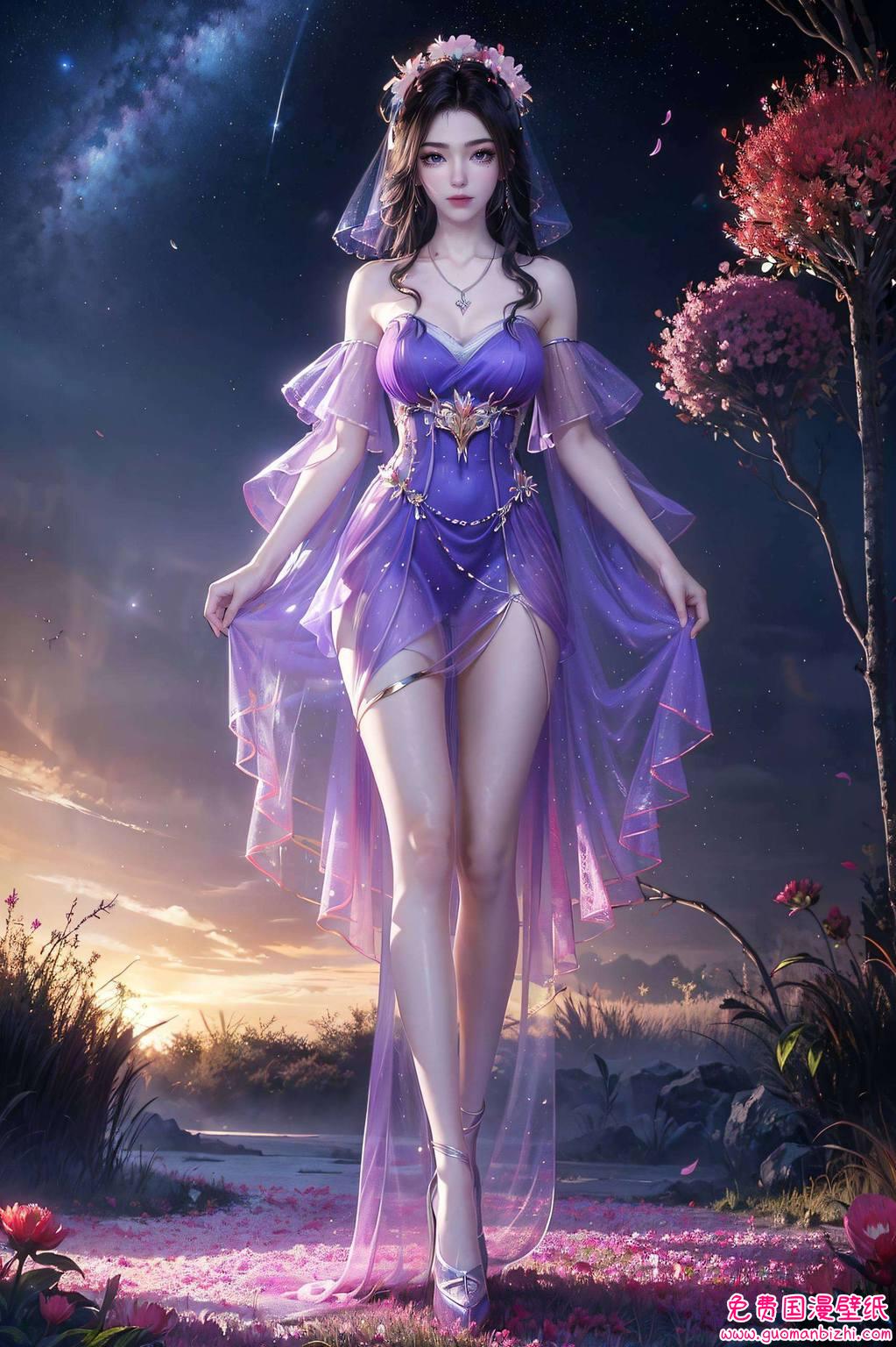 紫灵之韵：AI范例极简壁纸，iPhone简洁壁纸4K手机版集锦