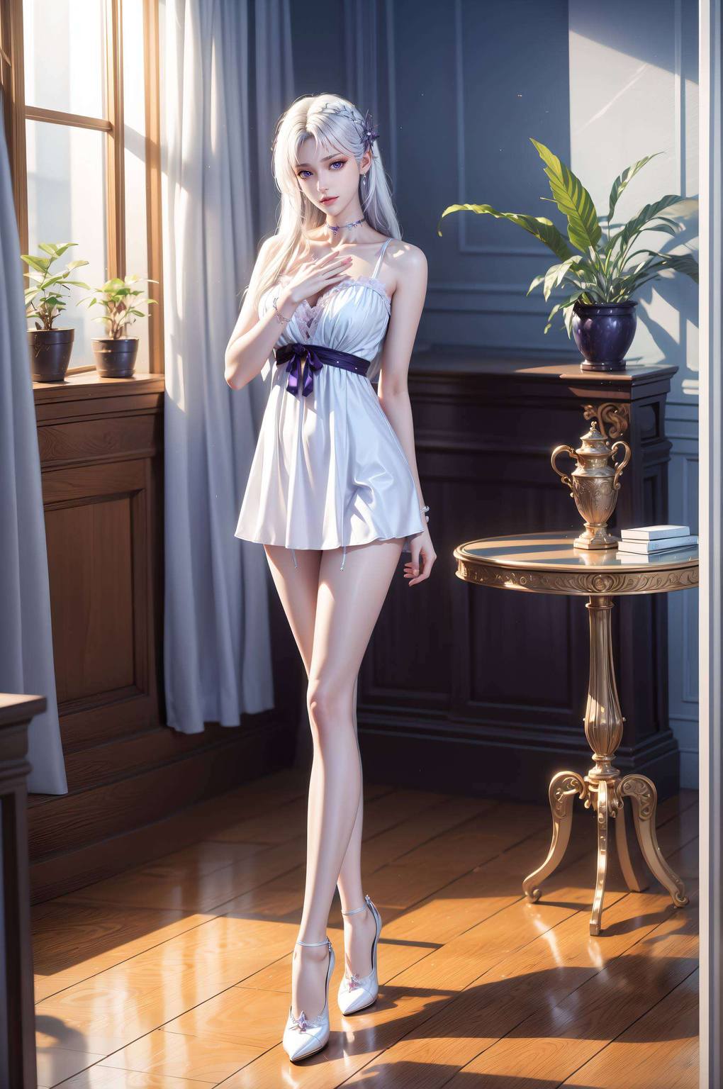 AICG免费壁纸分享：圣采儿高清壁纸腿，win10壁纸桌面必备。