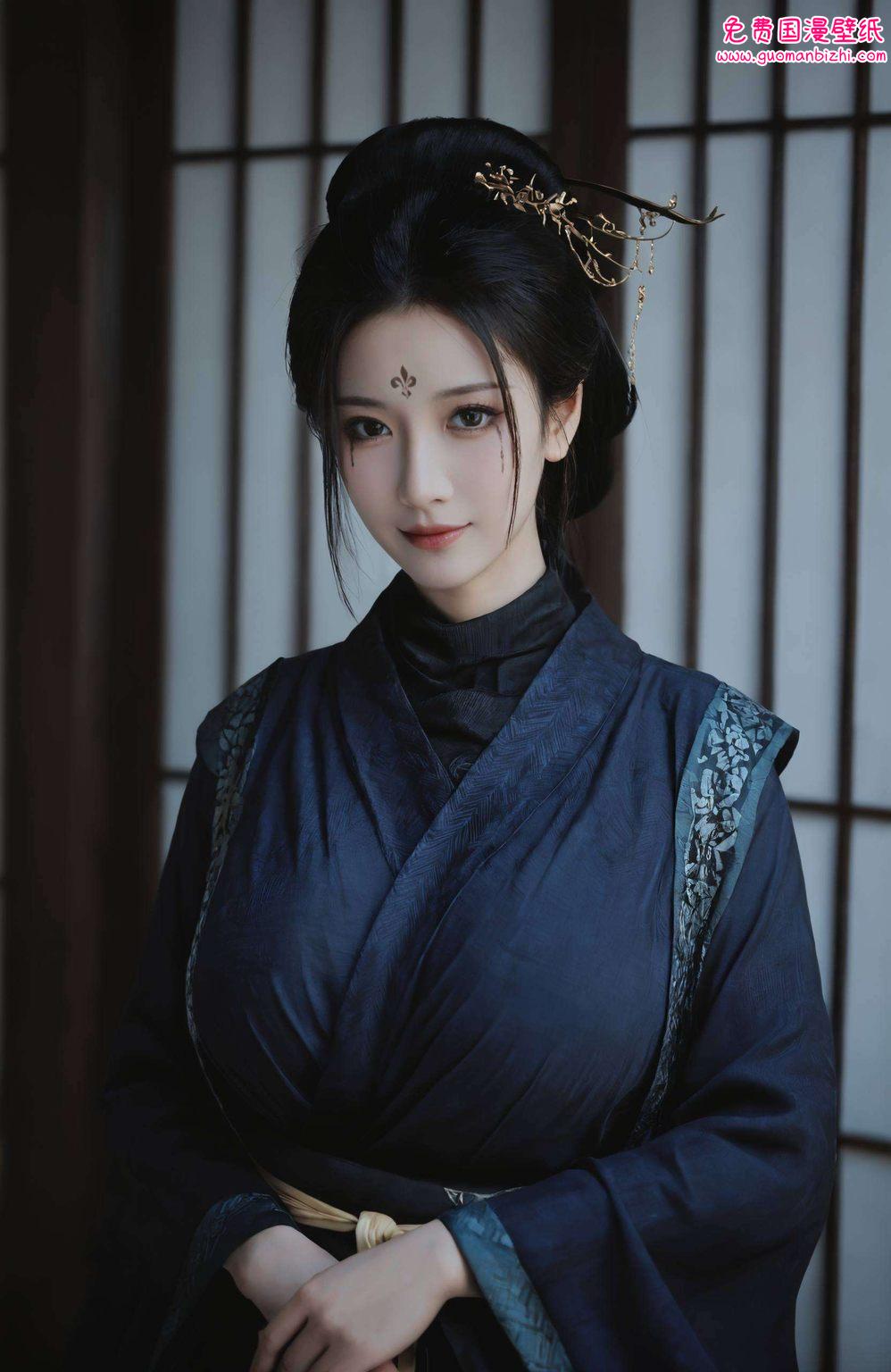 黑神话悟空四妹动态AI壁纸素材，极简风格点赞最高手机桌面背景。