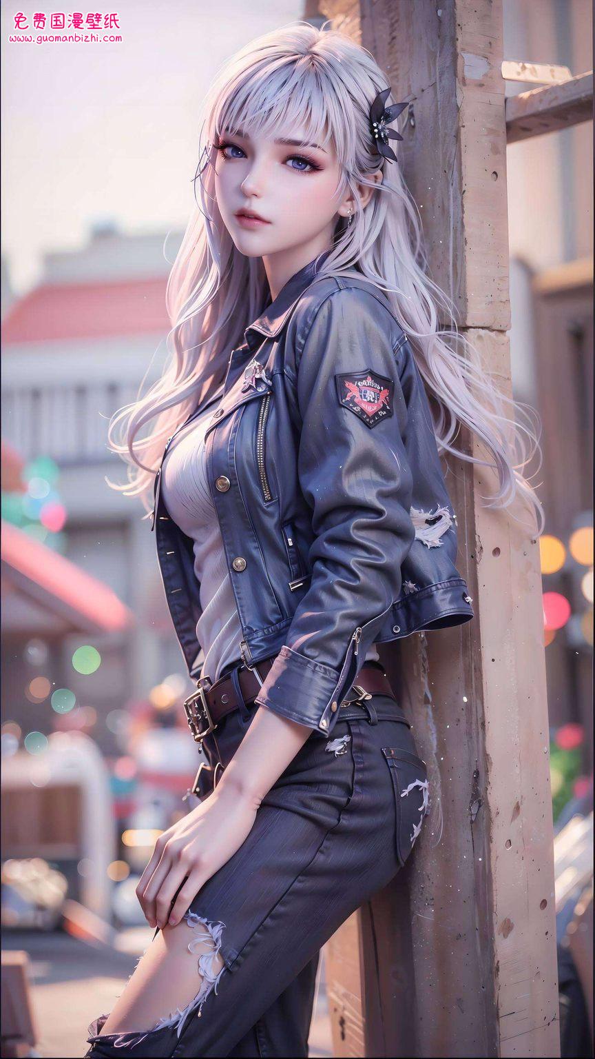 AI壁纸秀：圣采儿动漫美女，免费高清iPad动画壁纸集