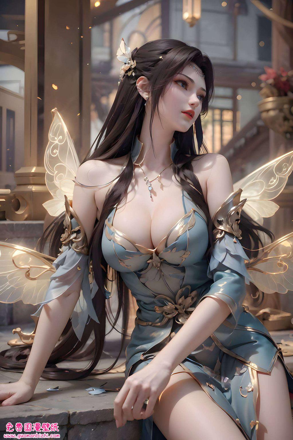 国漫女神云韵风采：AI壁纸素材×二次元壁纸×Win10简洁壁纸×泳衣装