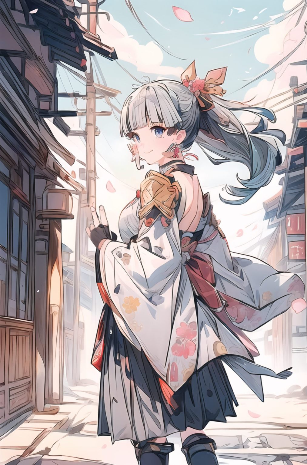 AI绘画壁纸：神里凌华超清唯美，完美像素适配iPad与手机