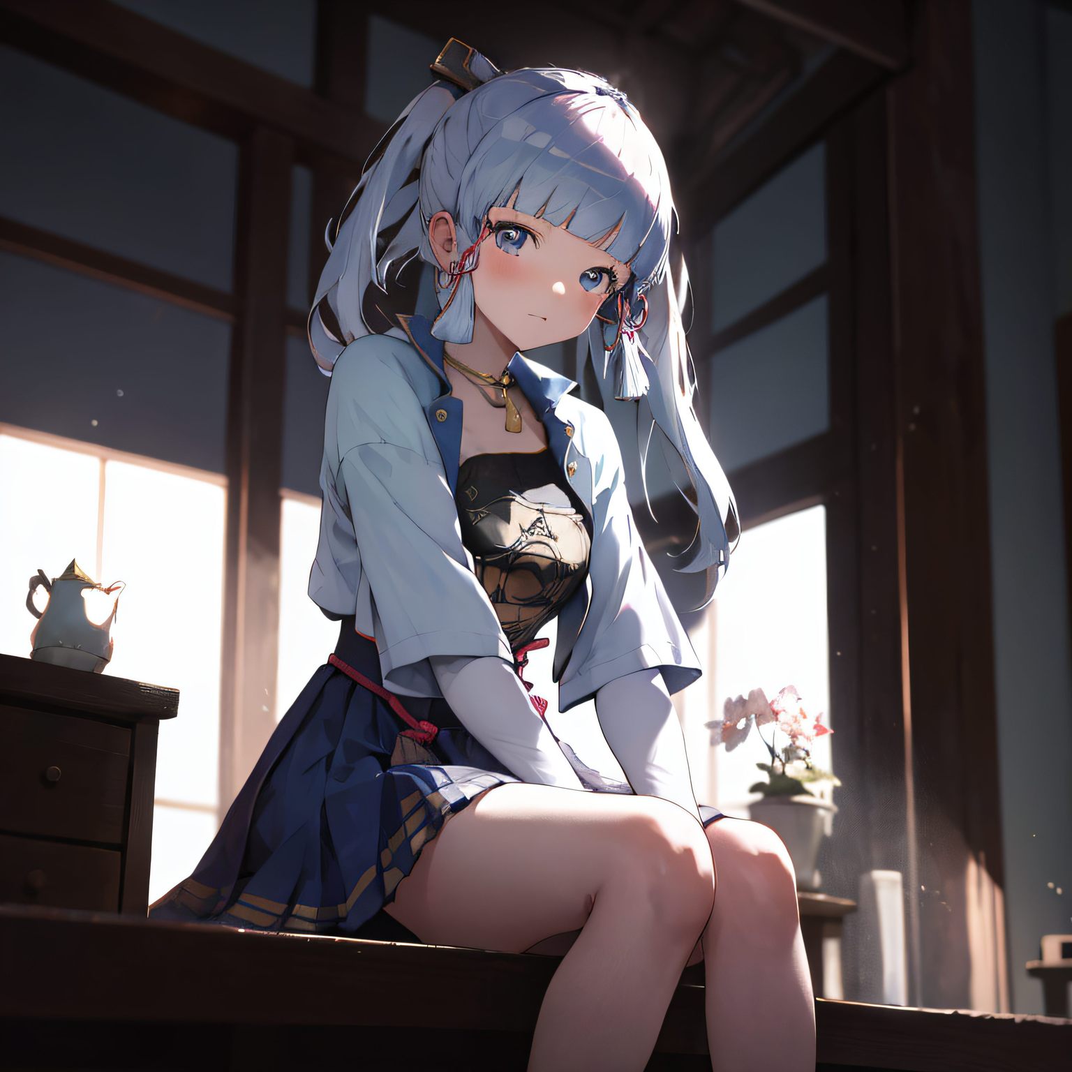 原神官方神里凌华：AI图片精细渲染，角色电脑锁屏壁纸集