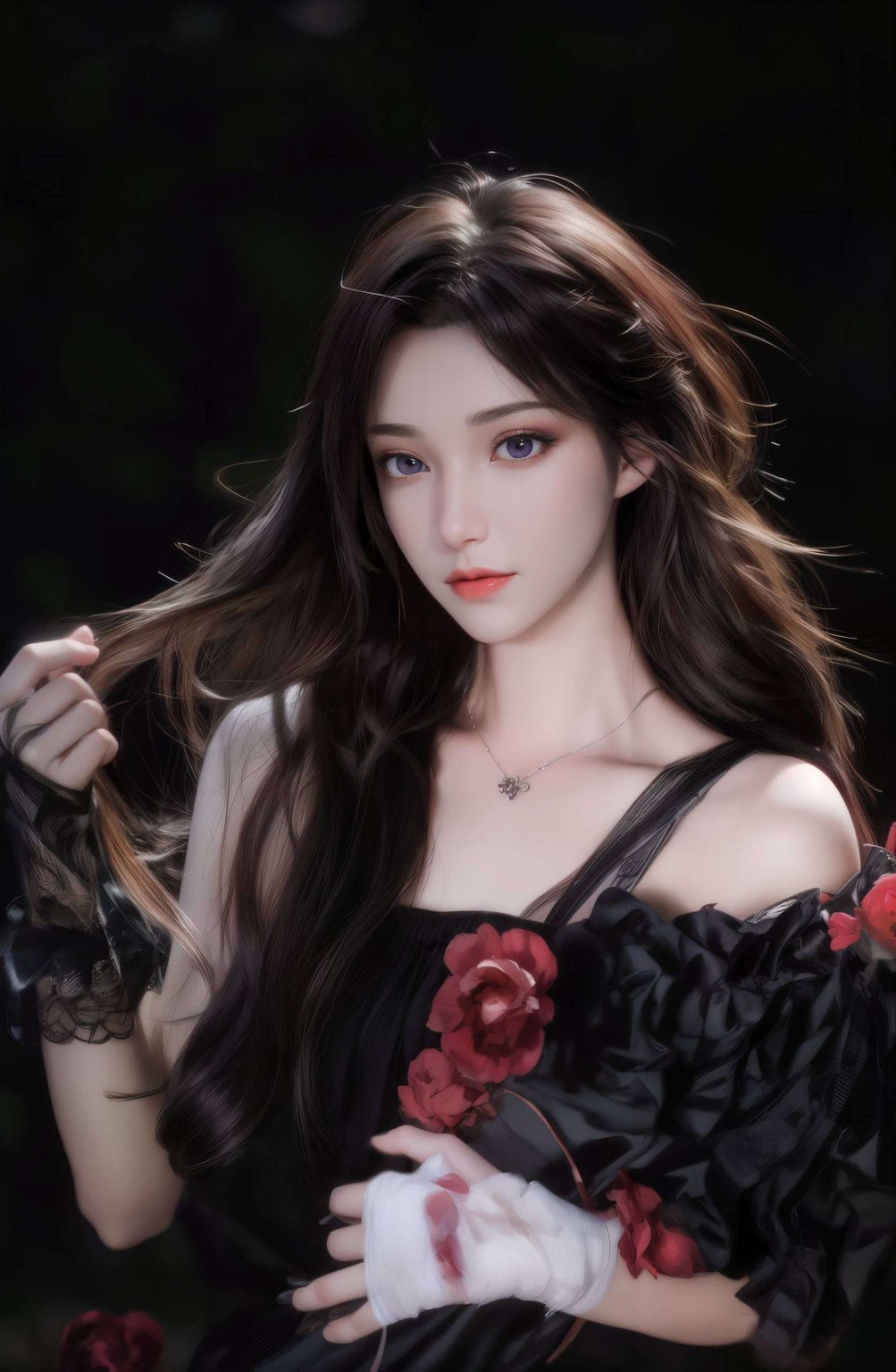 AI生成护眼壁纸：古风云韵变成花瓣Win10壁纸