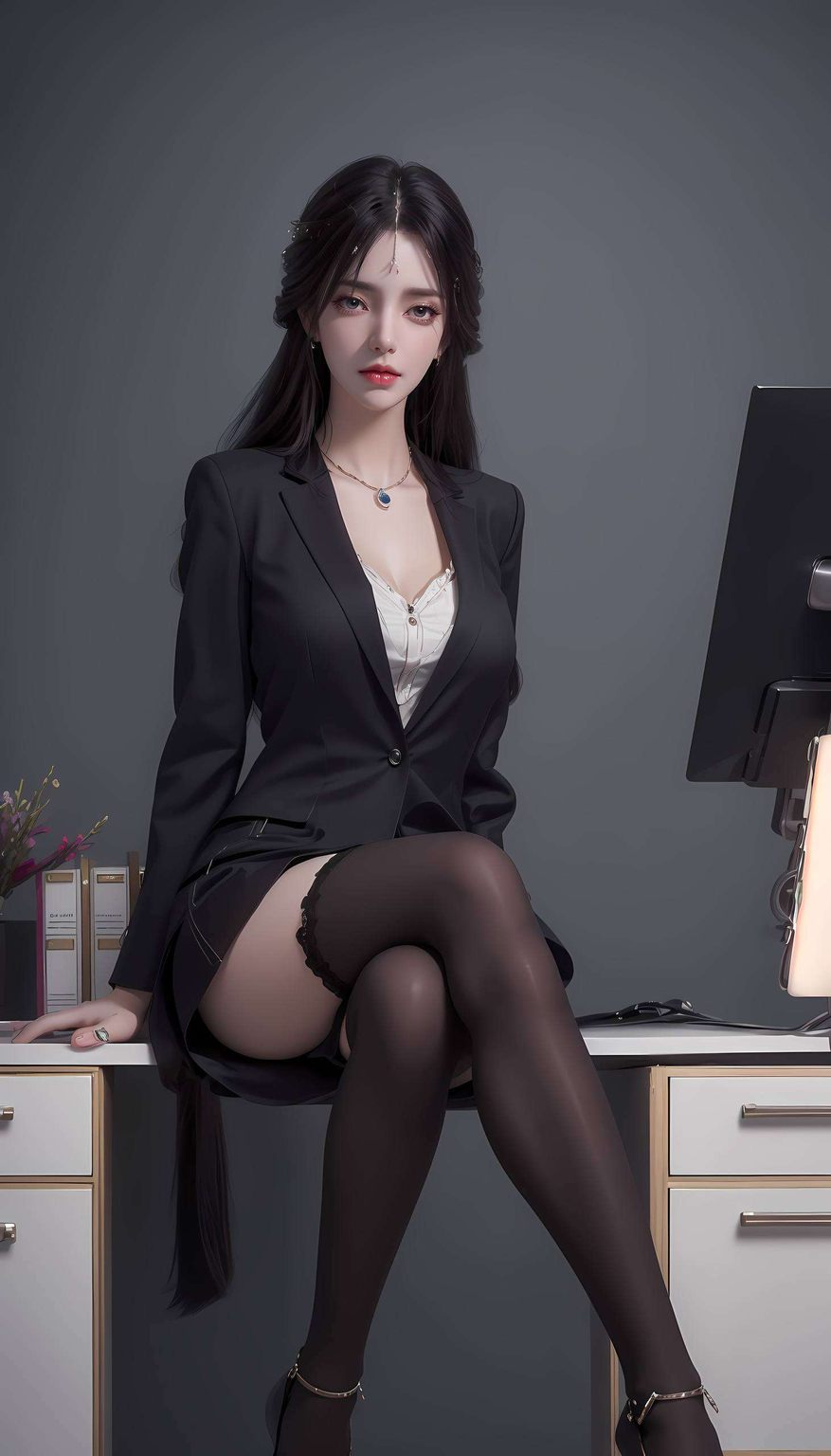 特写免费壁纸分享：云曦泳装高清竖屏PC可爱壁纸集