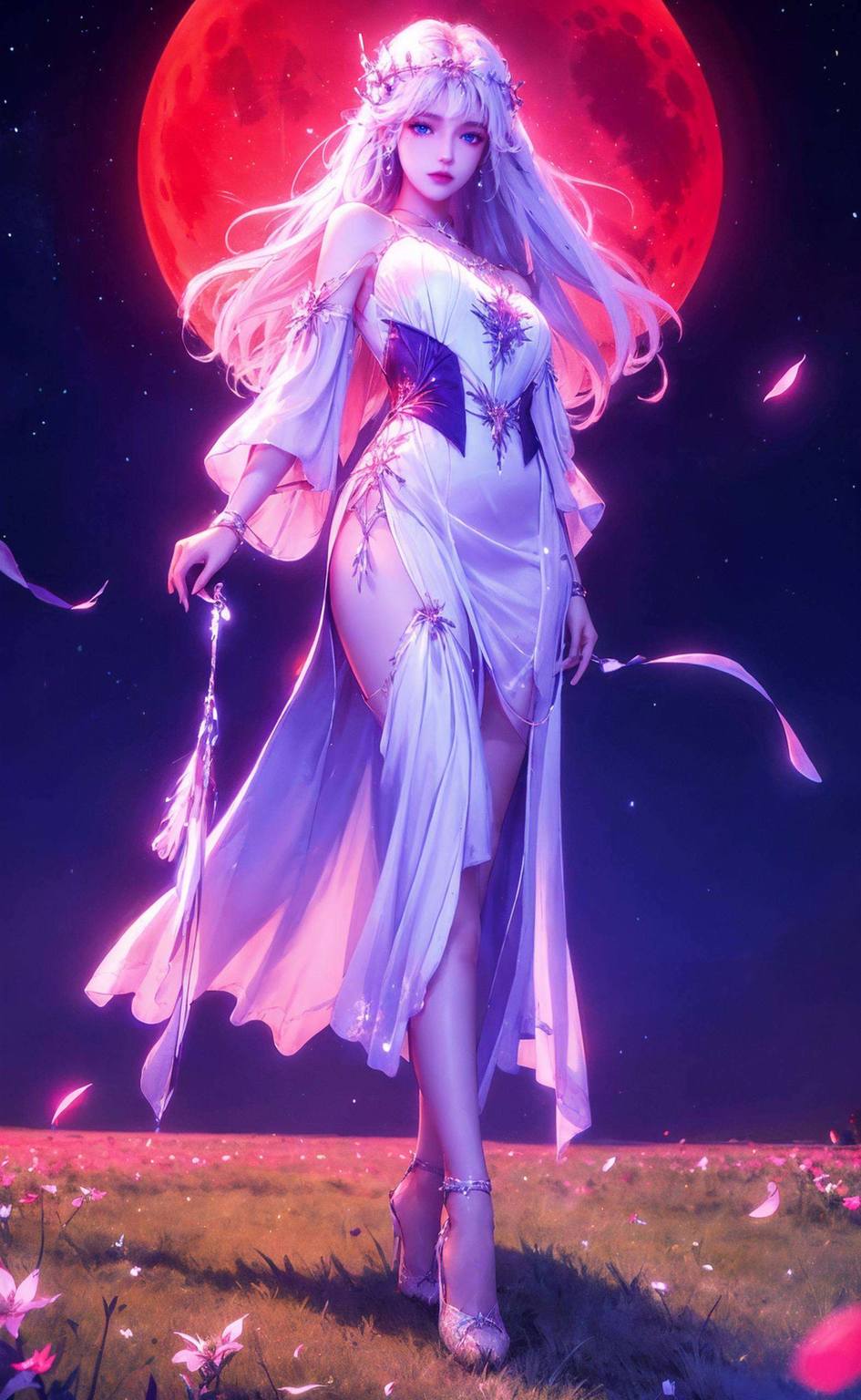 AI壁纸素材：神印王座动漫圣采儿，完美像素Win10壁纸，INS风精选