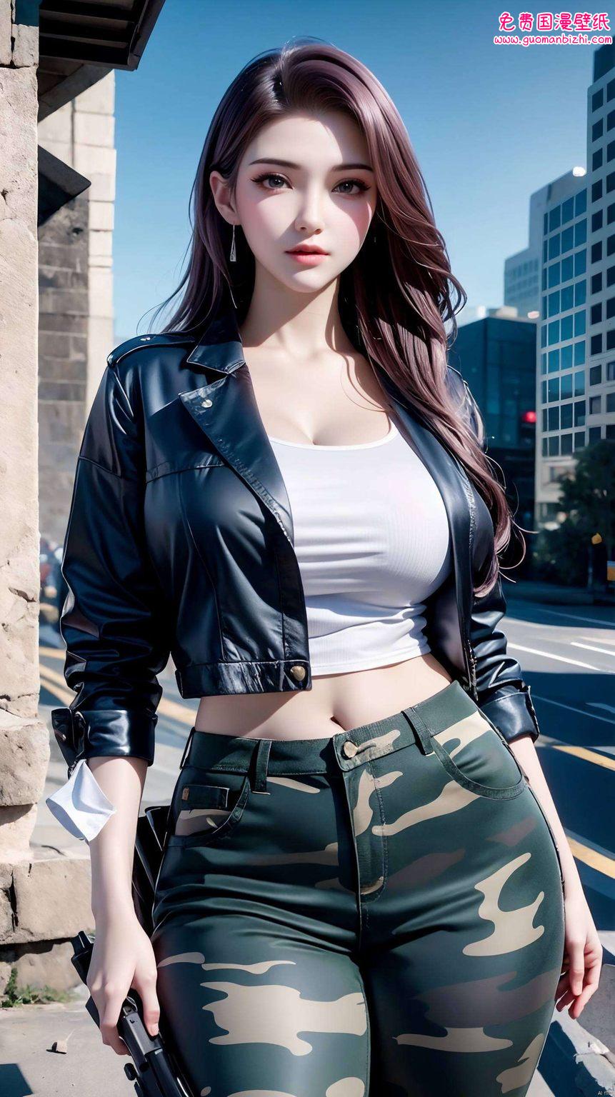 AICG精细角色描绘，古风漫画壁纸，电脑上的云悠悠女团动态之美。