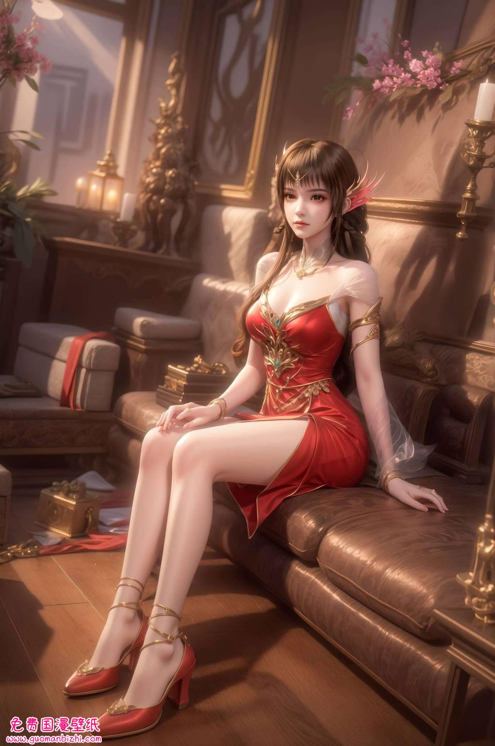 云落化身龙族公主，AI参考壁纸，护眼壁纸，苹果艺术壁纸集锦