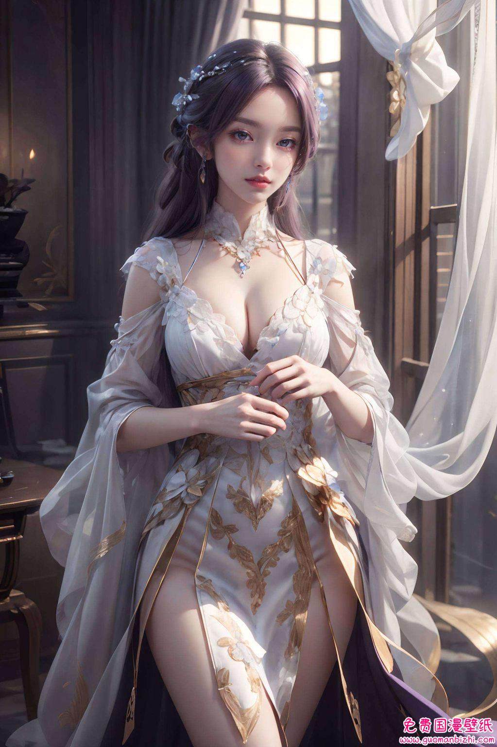 清漪云曦火灵儿：AI图片壁纸，护眼之选，苹果锁屏艺术。