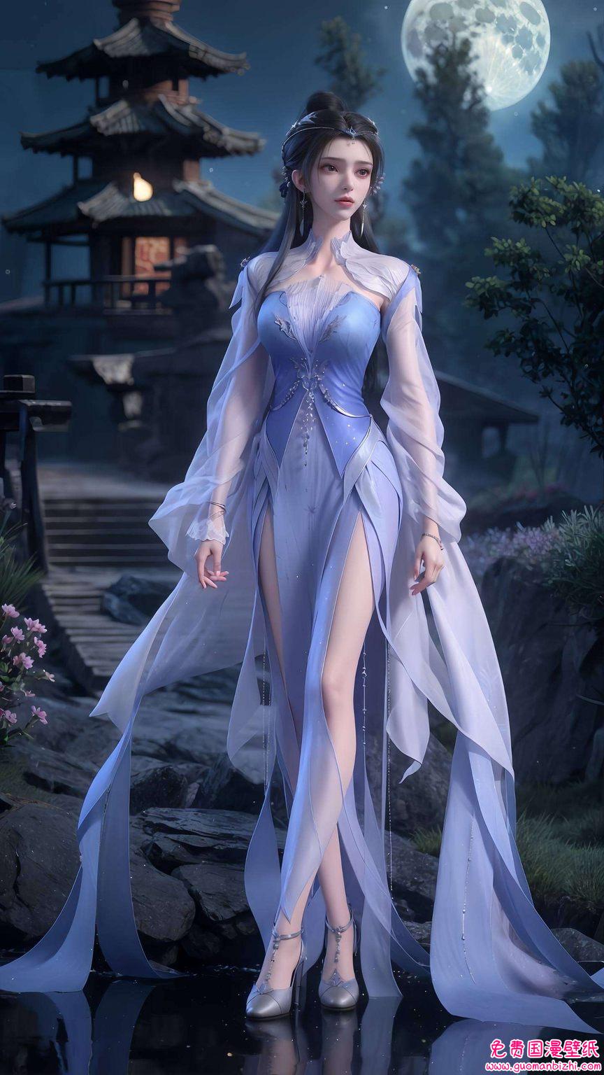 李慕婉实况AI角色壁纸集：免费分享，简洁PC壁纸盛宴