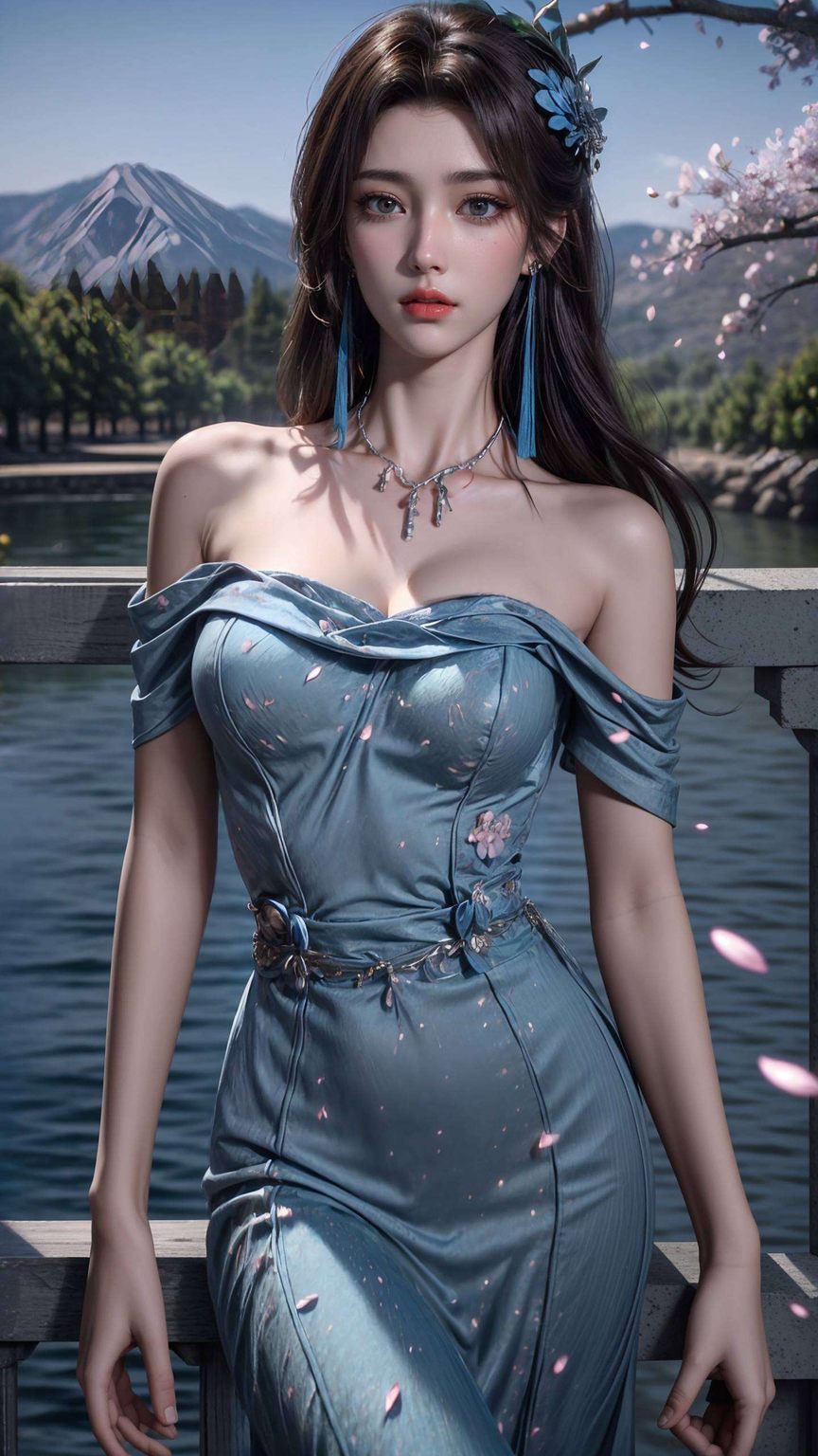 紫色游戏壁纸，古风云韵旗袍，PC手机超清呈现。