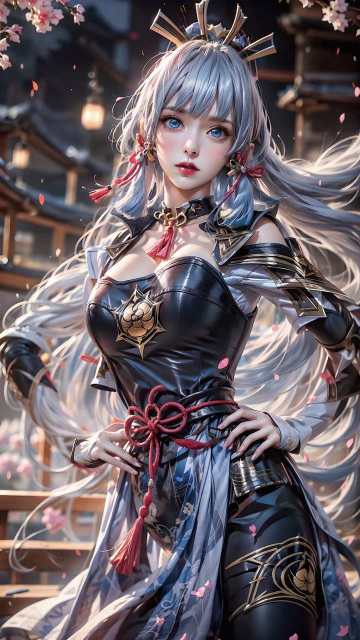 枫原万叶与神里凌华壁纸特写