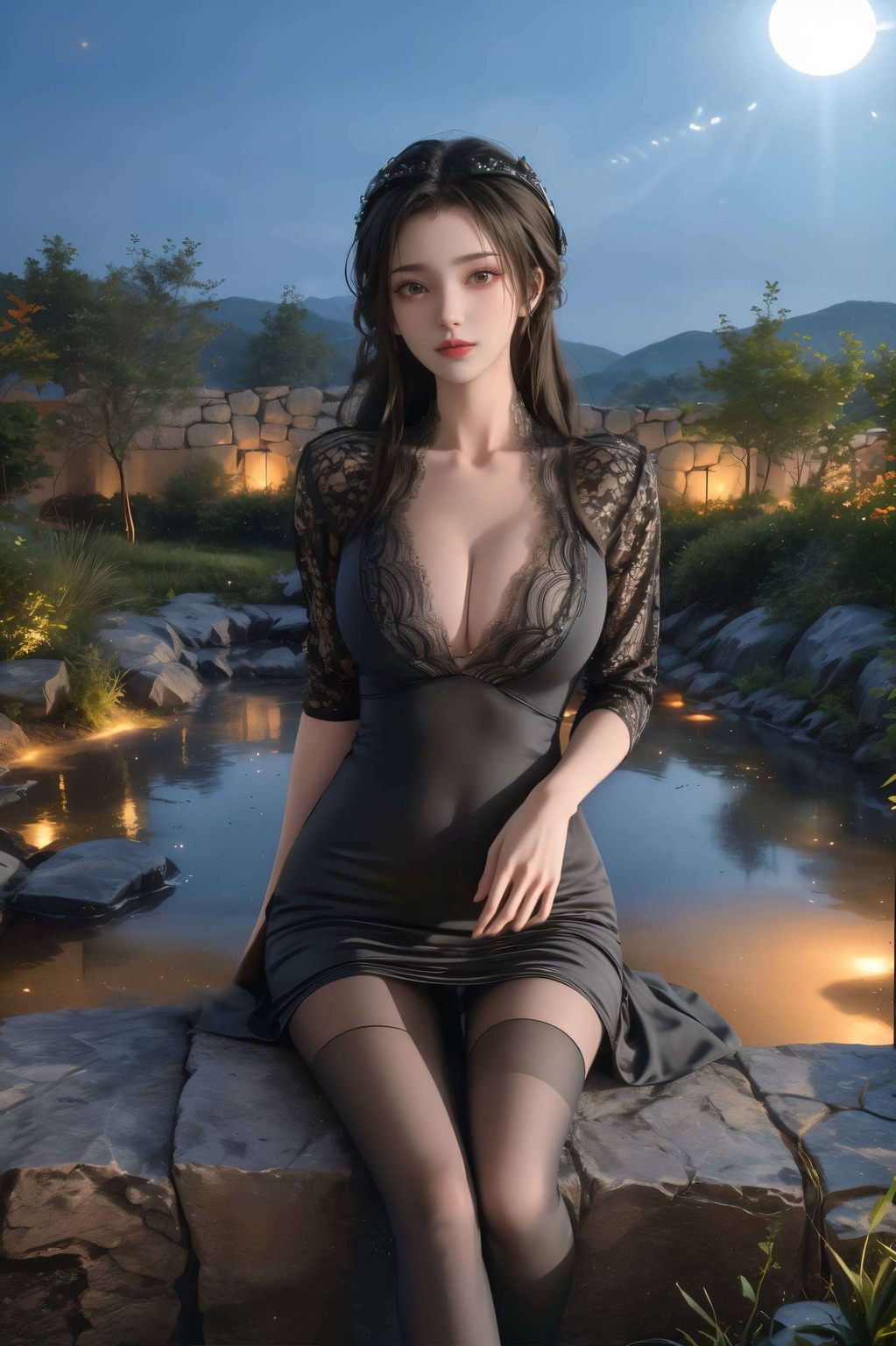 AI创造·李慕婉高清壁纸：游戏与苹果桌面图片的婚纱视觉盛宴