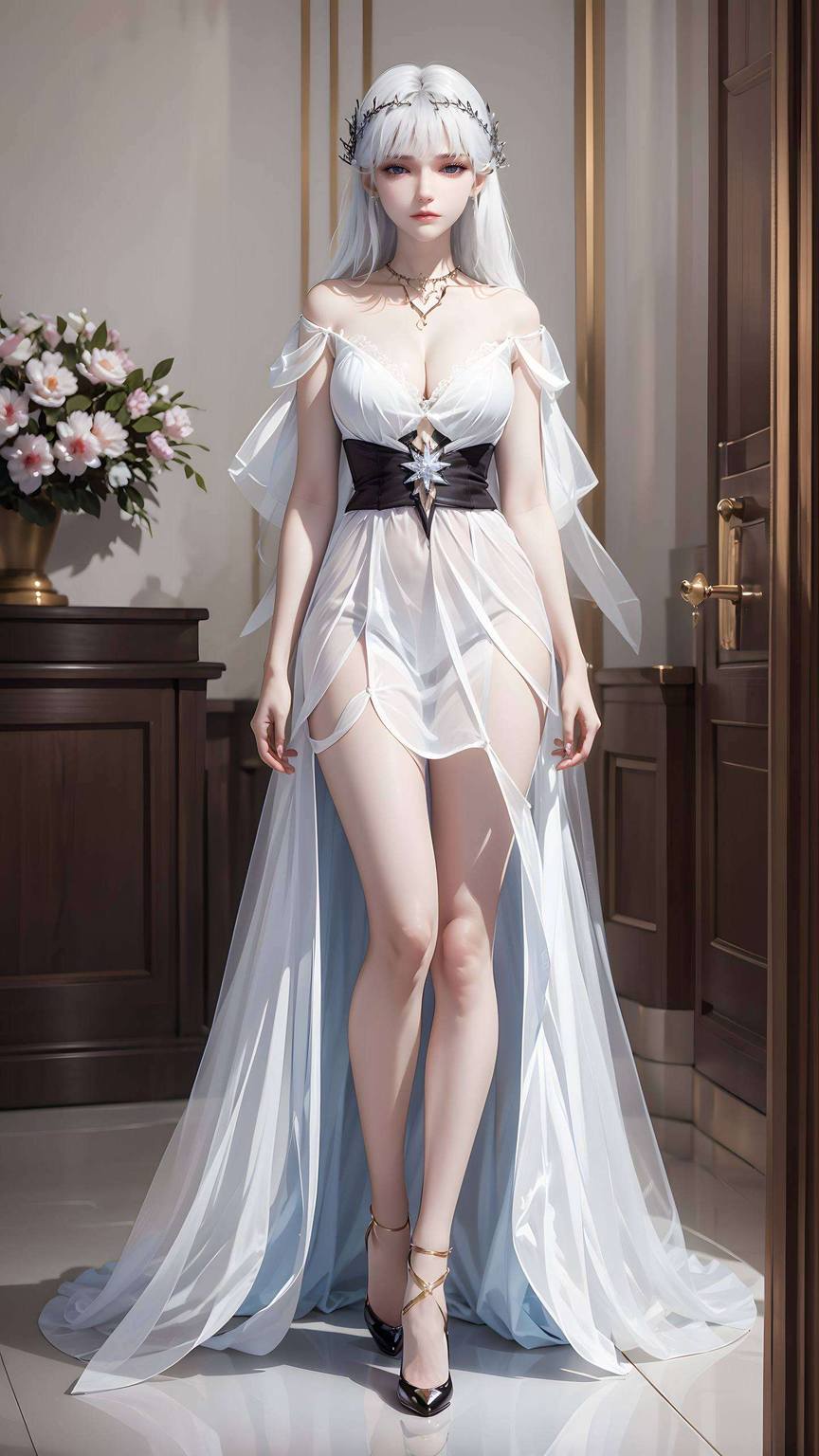 AI生成素材：古香古色圣采儿高清壁纸，免费分享iPhone专属美学