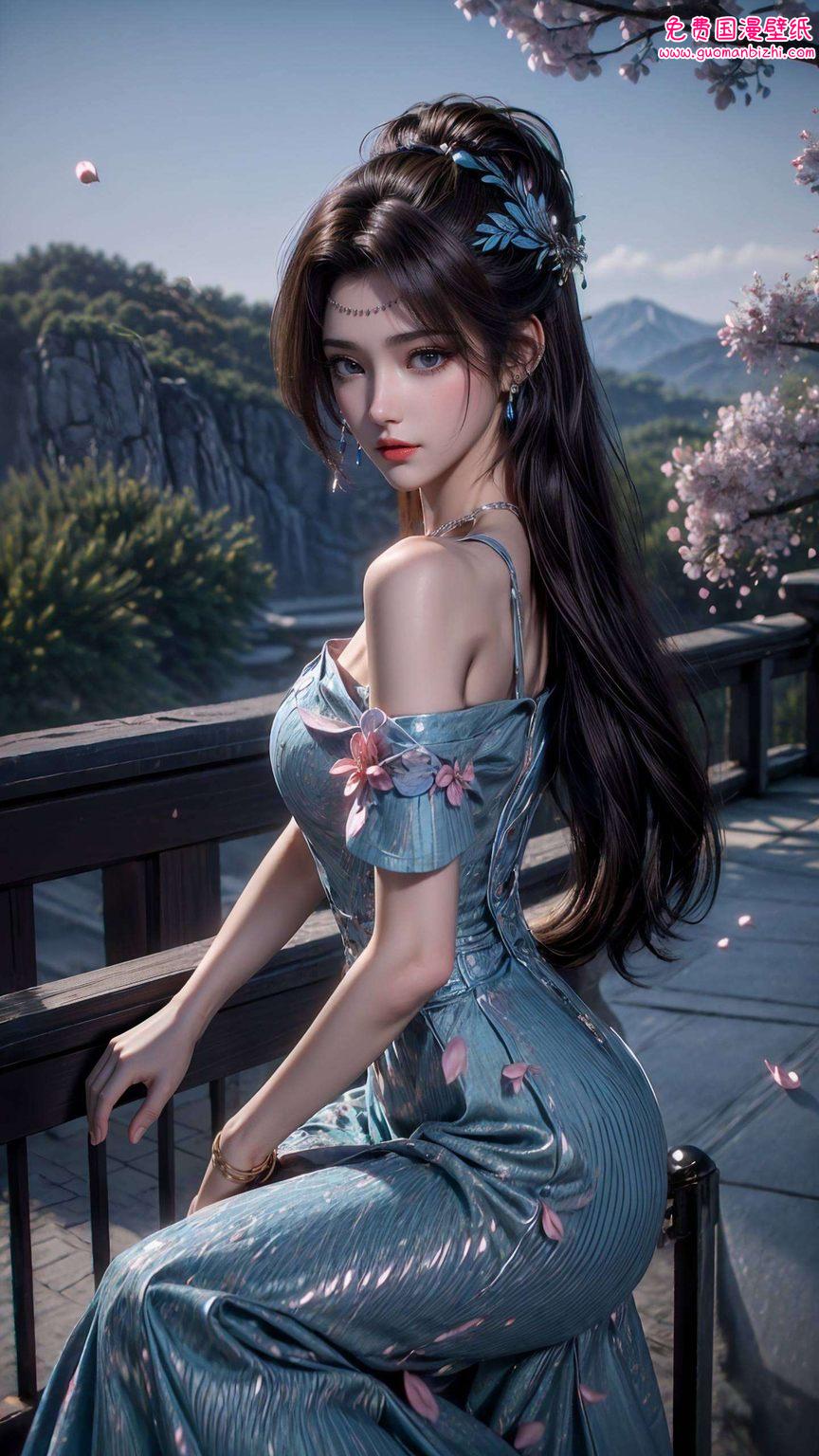 AI壁纸AIGC免费壁纸秀：萧炎与云韵分离平板桌面壁纸精选