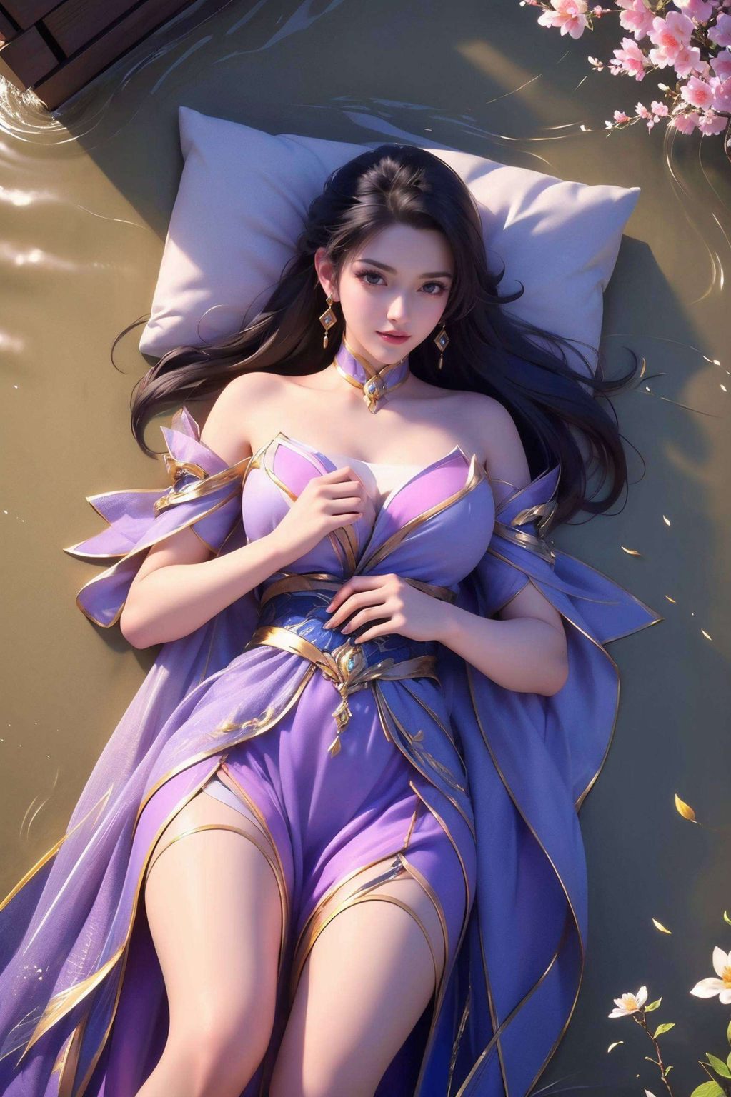 仙武传楚灵玉高清横屏壁纸4k：AI生成AIGC护眼iPhone壁纸，古香古色韵味十足