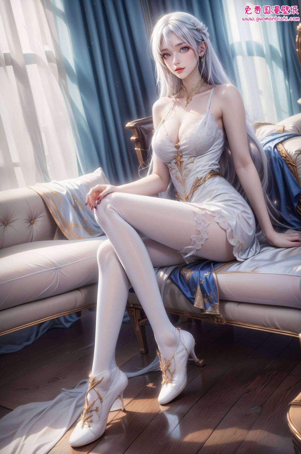 AI范例·极简壁纸 | 圣采儿iPad古风漫画单人壁纸图片集