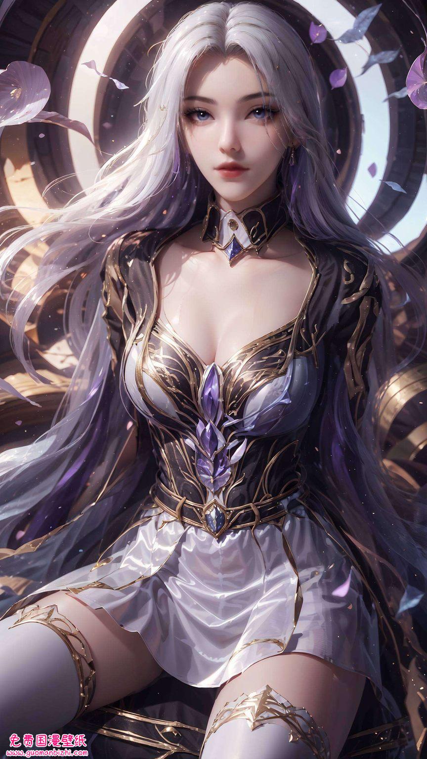 紫色幻境：免费下载斗罗大陆凌落宸国漫壁纸，Win10专属背景图片