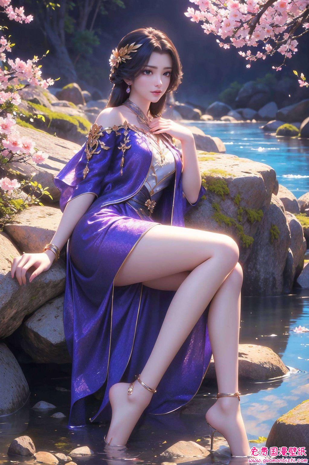 云曦紫衣：AI极简壁纸，iPad 1920×1080高清呈现