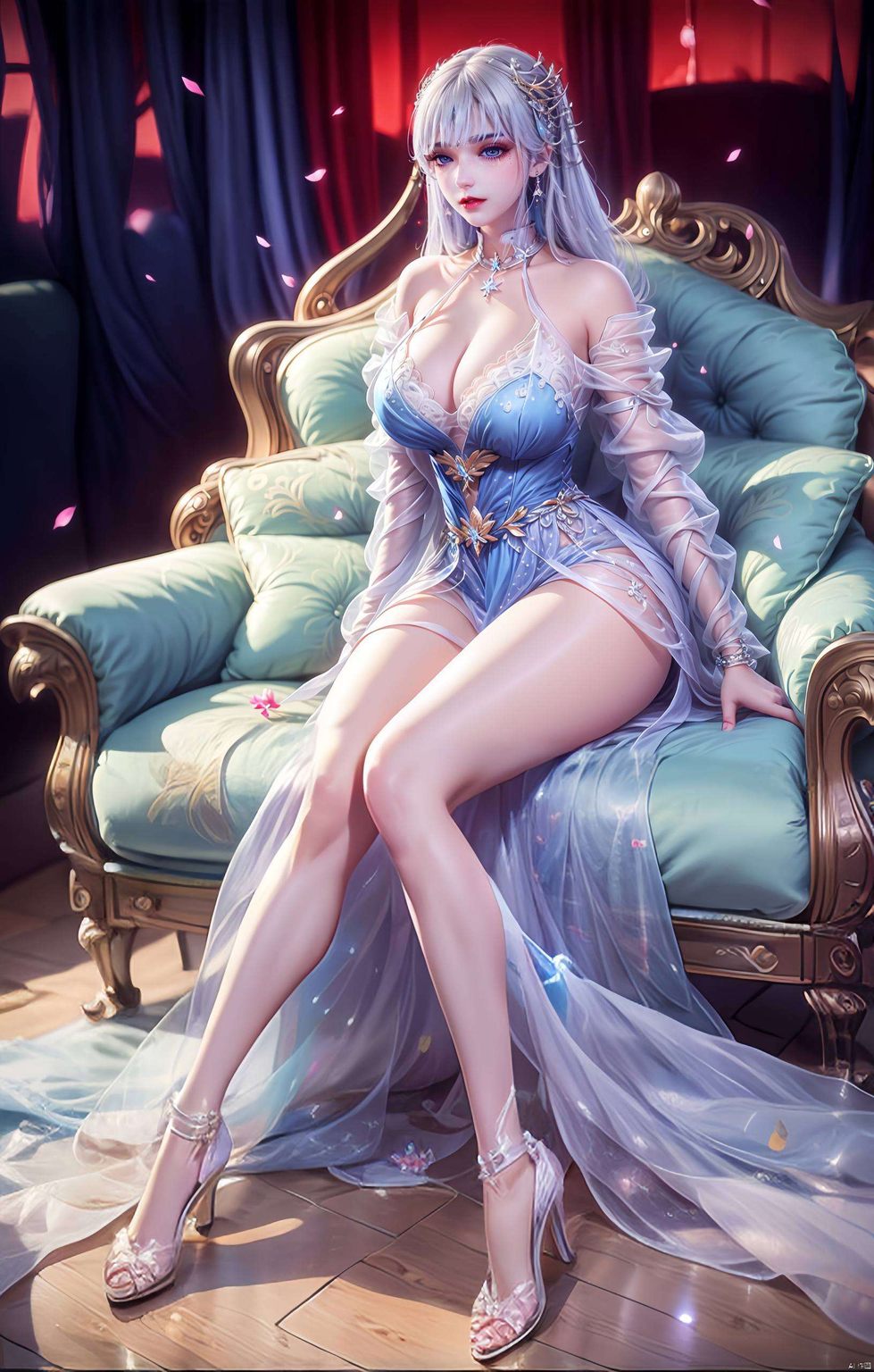 AI壁纸AIGC免费壁纸秀：苹果粉色版圣采儿霸气高清图片