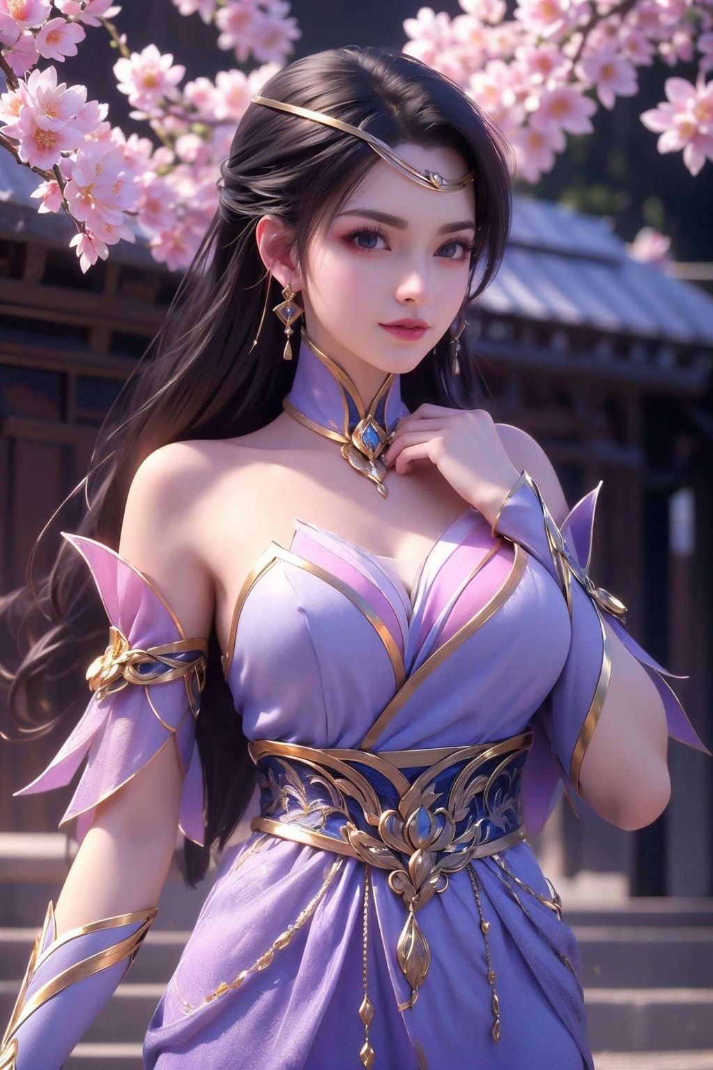 仙武传楚灵玉AI绘画二次元壁纸，安卓动画壁纸集锦