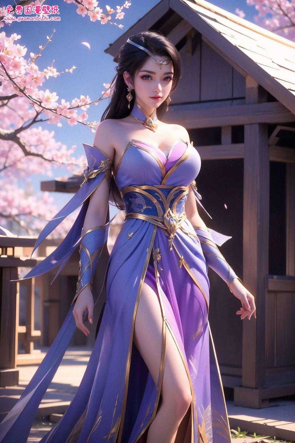 仙武传楚灵玉AI创作动漫双人壁纸，iPad艺术壁纸集锦