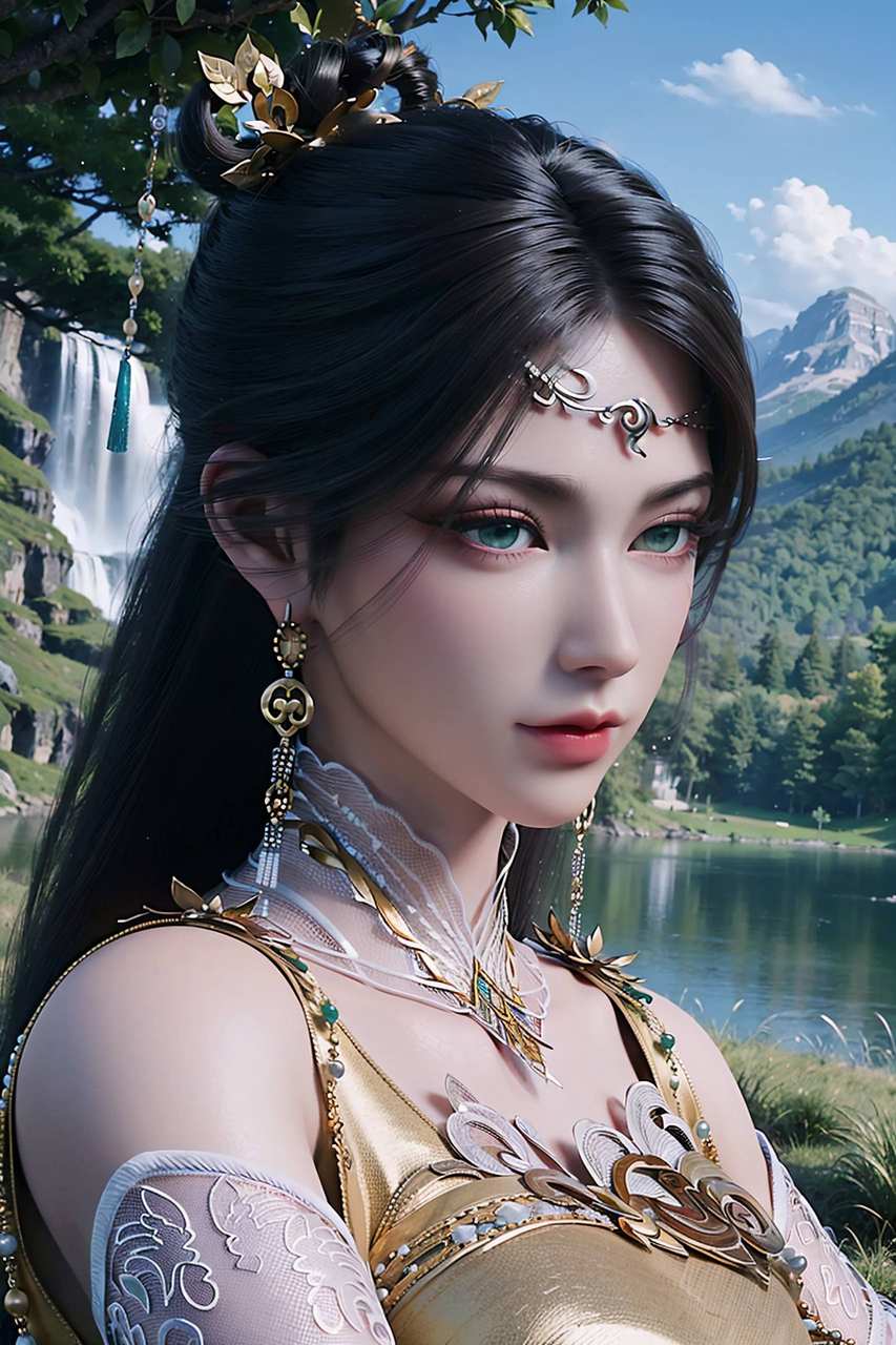 ai动漫壁纸:金瓶儿绘画配色素材分享