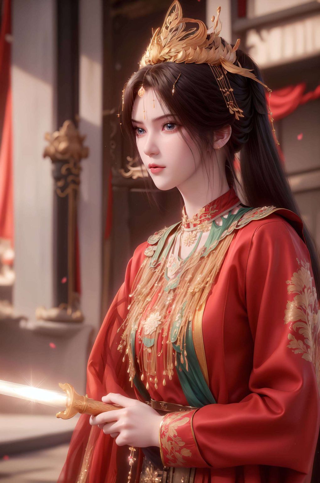 王林李慕婉浪漫故事，AI创造AIGC动漫壁纸，iPad桌面装饰图横屏精选