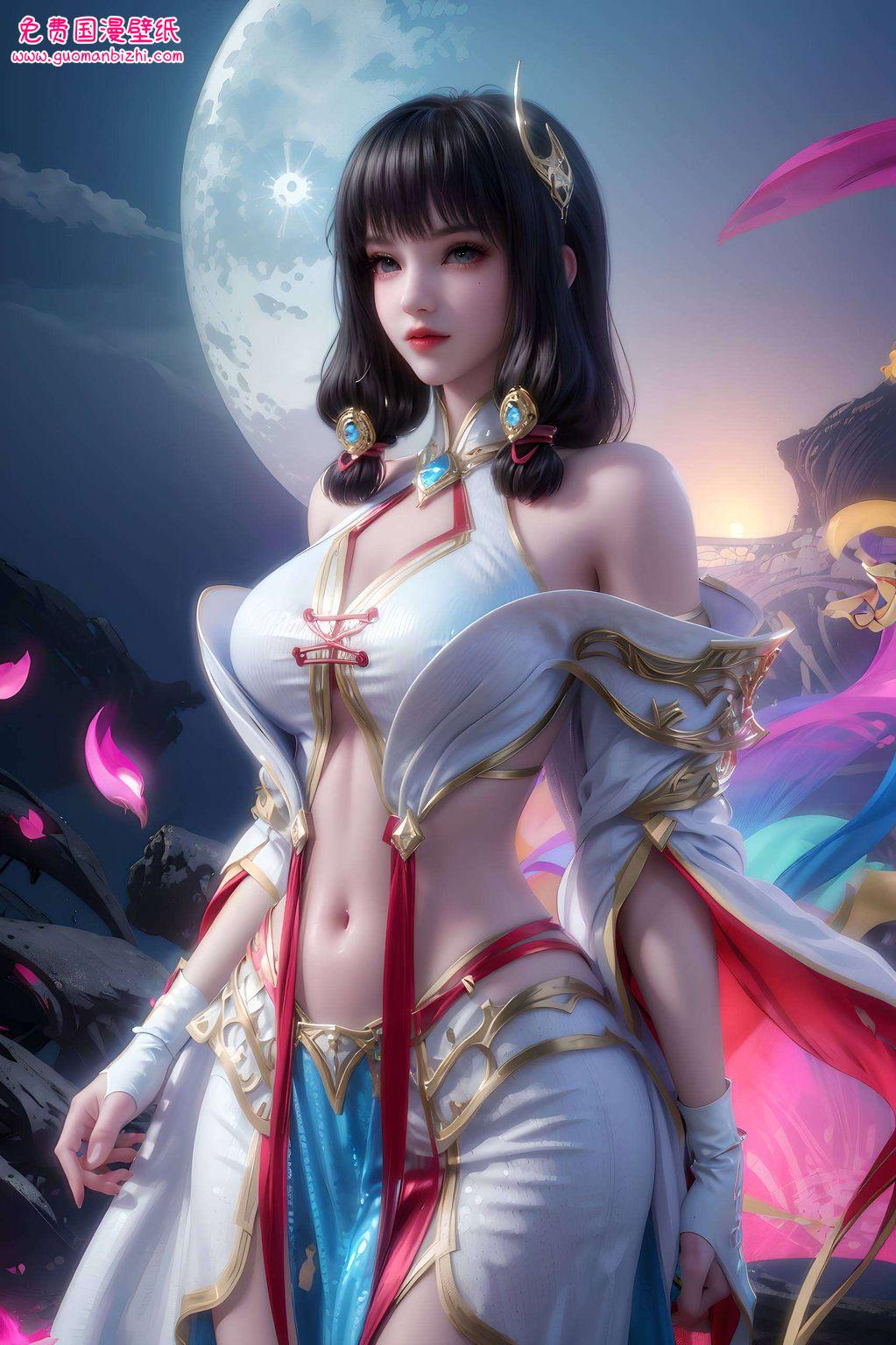 AI创造AIGC二次元壁纸，云落风起手机桌面壁纸集