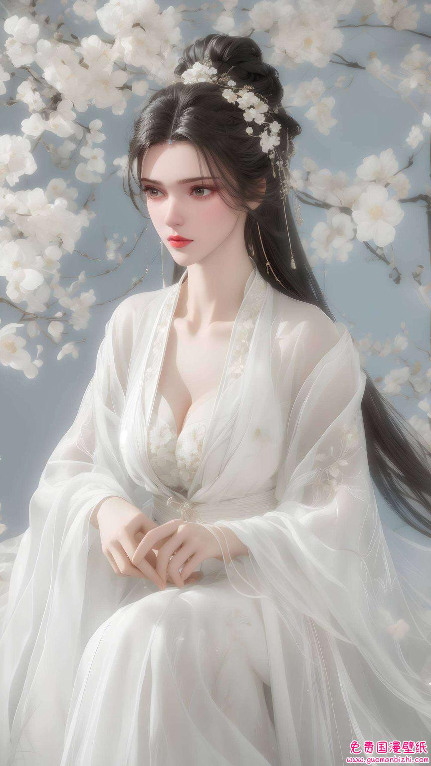 国漫女神李慕婉：AI图片素材，免费壁纸秀，手机动画壁纸集