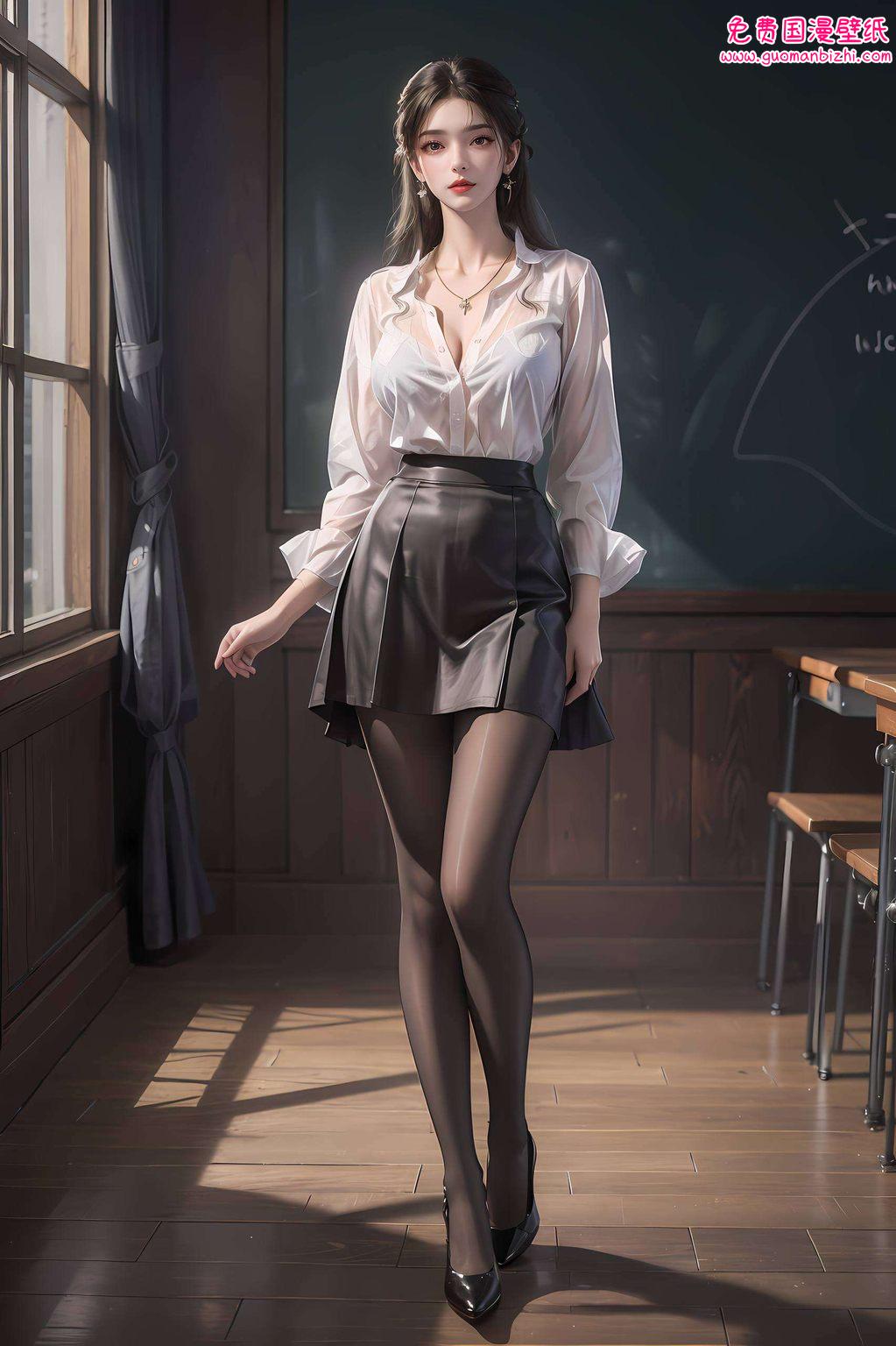 李慕婉壁纸水墨集：AI图片模型，免费Win10壁纸，古风漫画之美