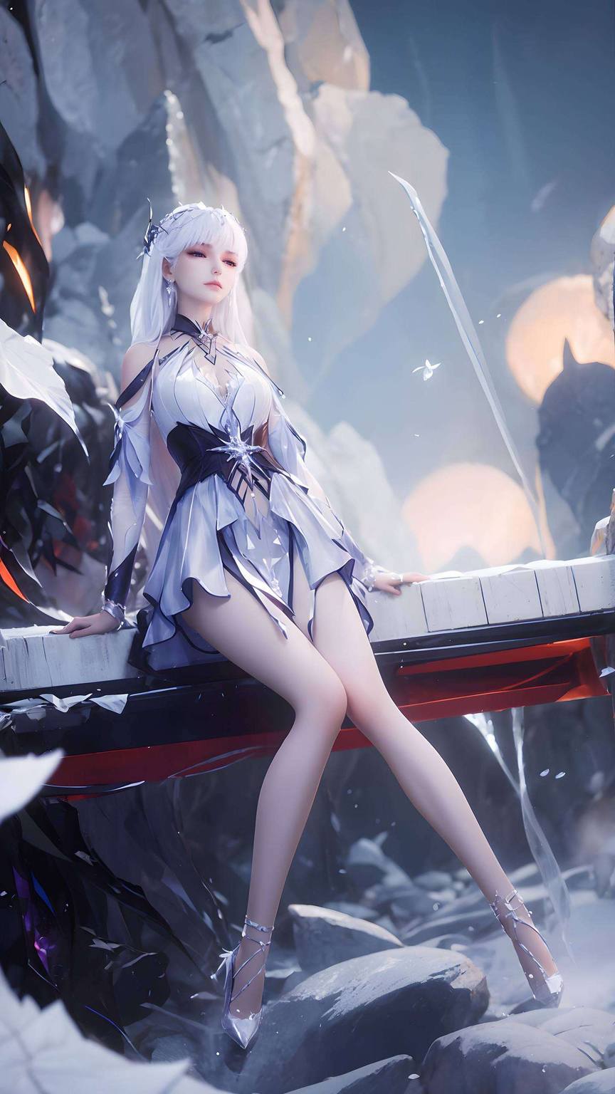 国漫女神图片：圣采儿AI生成古风素材，游戏壁纸手机必备