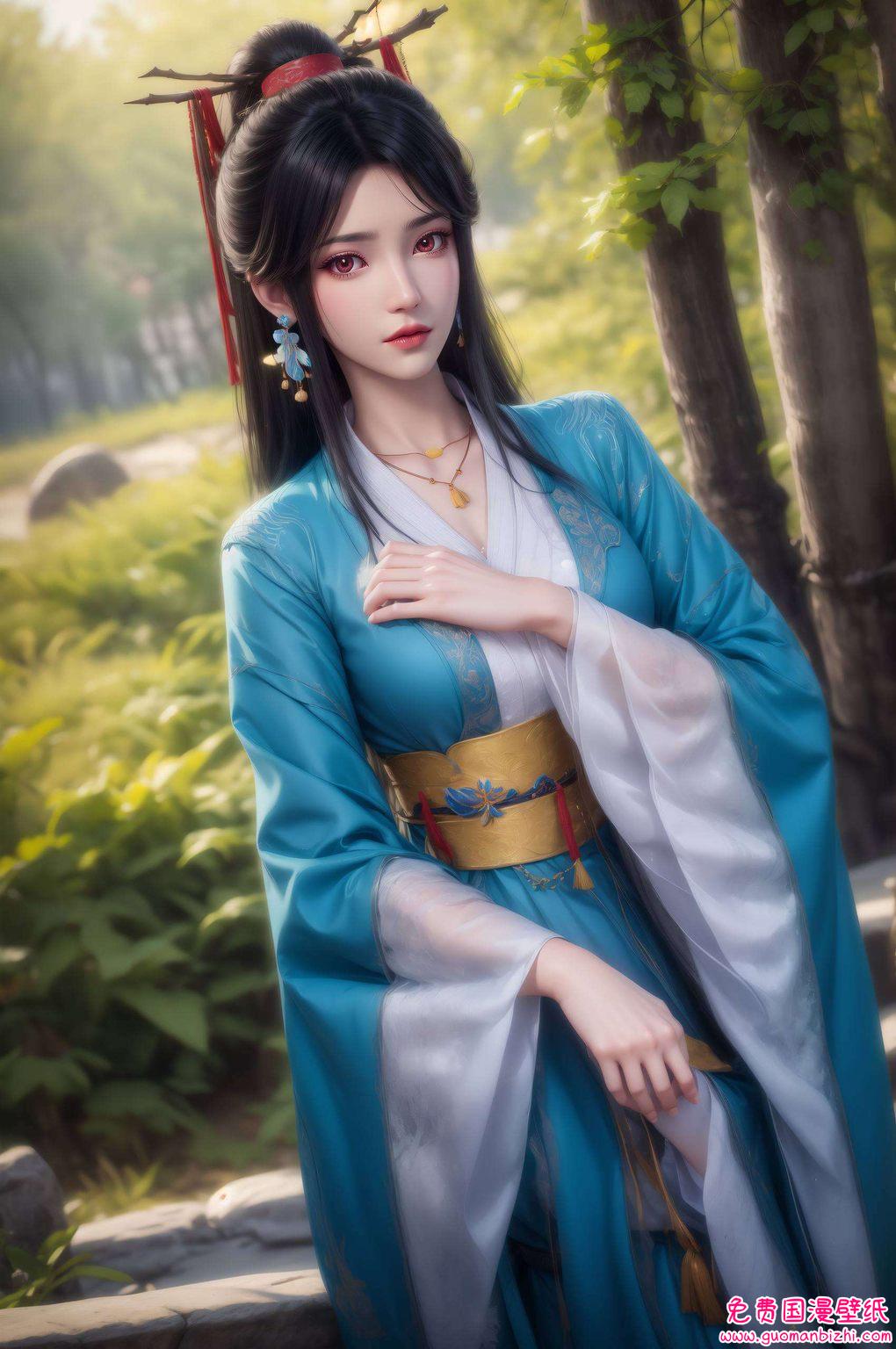 元尊夭夭美图集：AI生成二次元壁纸，电脑必备可爱风壁纸盛宴。