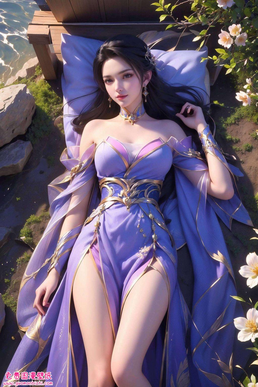 AI参考极简壁纸，苹果艺术壁纸融合仙武传楚灵玉超级分辨率笔记本壁纸