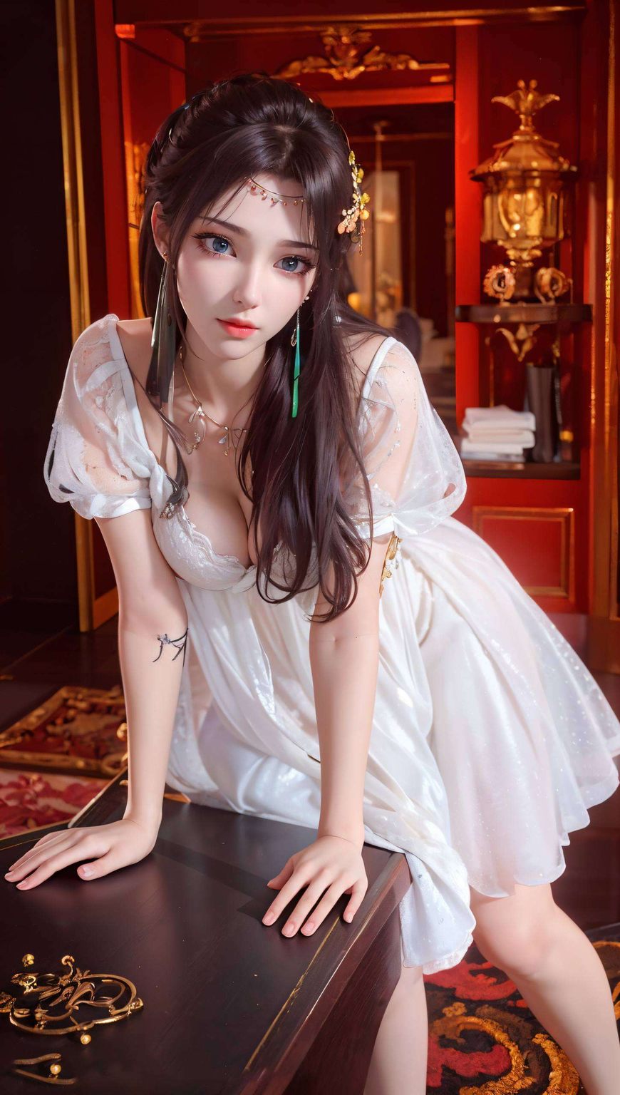 粉色梦境：AI绘画精细角色，壁纸云韵现代之美