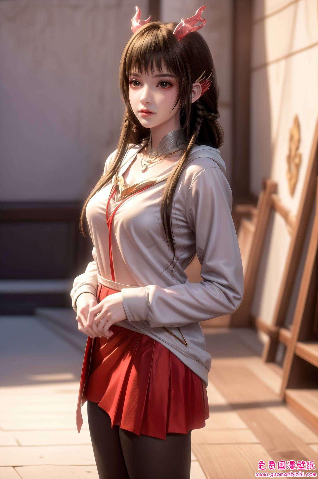 AI动漫人物壁纸集：云落横屏高清，平板艺术免费壁纸合集