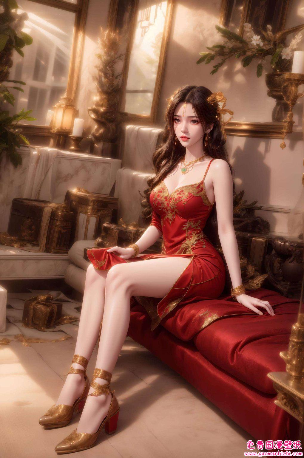 李婉慕精选：AI素材壁纸，护眼之选，苹果粉色风情