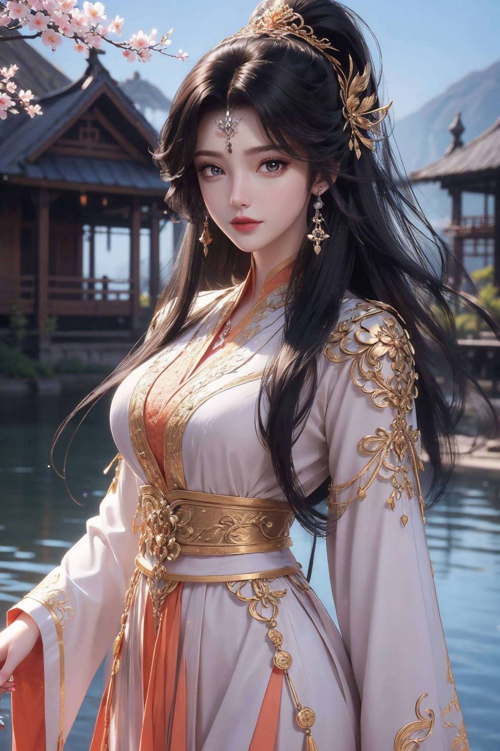 仙逆周紫虹高清横屏壁纸4k：AI绘画参考素材，二次元壁纸手机桌面必备