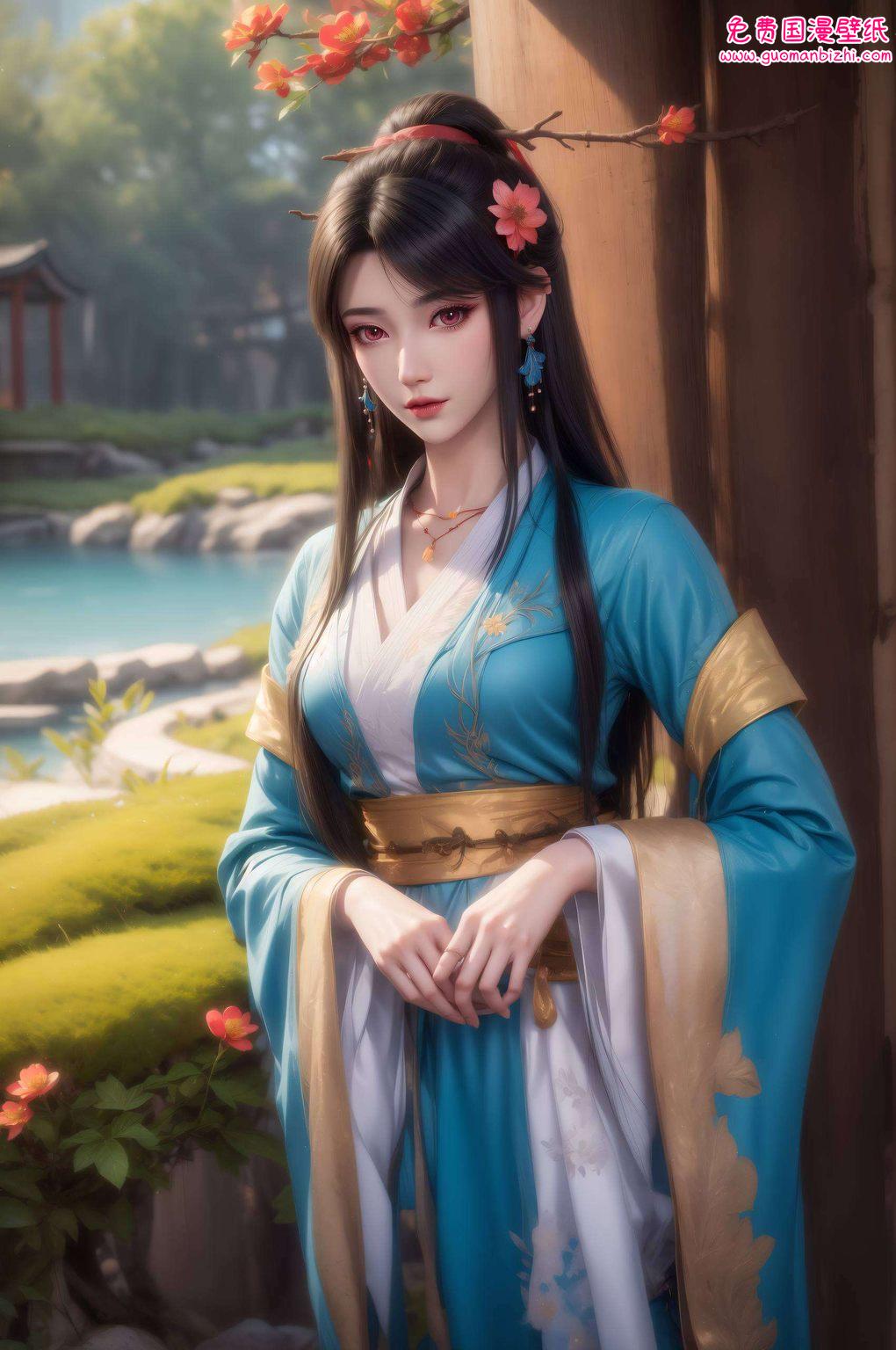 AI创造艺术壁纸秀：元尊夭夭图片，免费壁纸Win10风格集锦