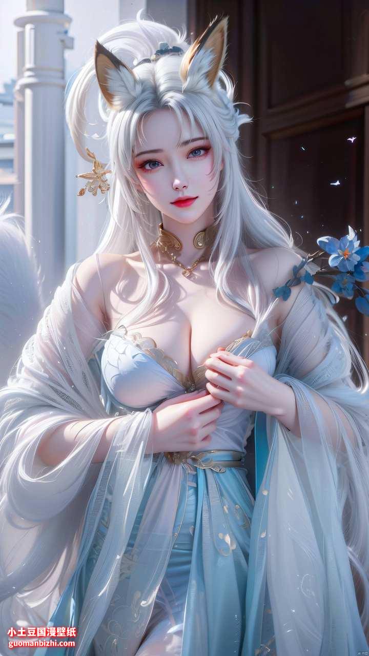 国漫ai壁纸:天狐仙子4K超清电脑桌面壁纸