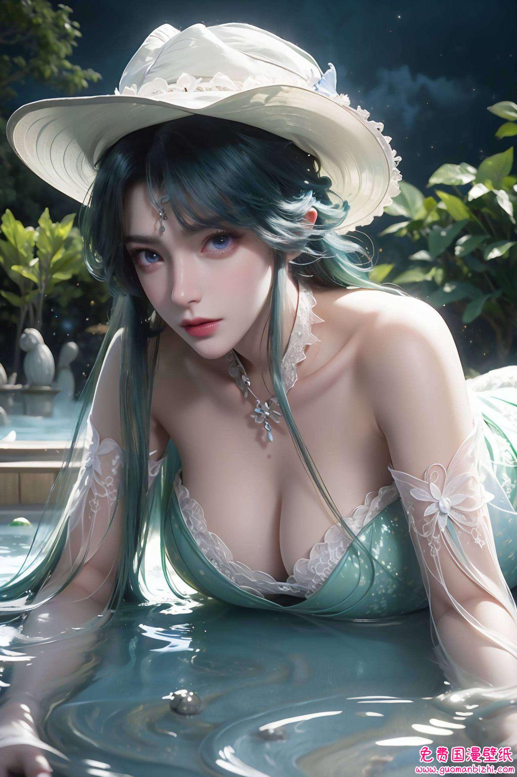 AI生成二次元壁纸集——周紫虹iPad唯美手机壁纸精选