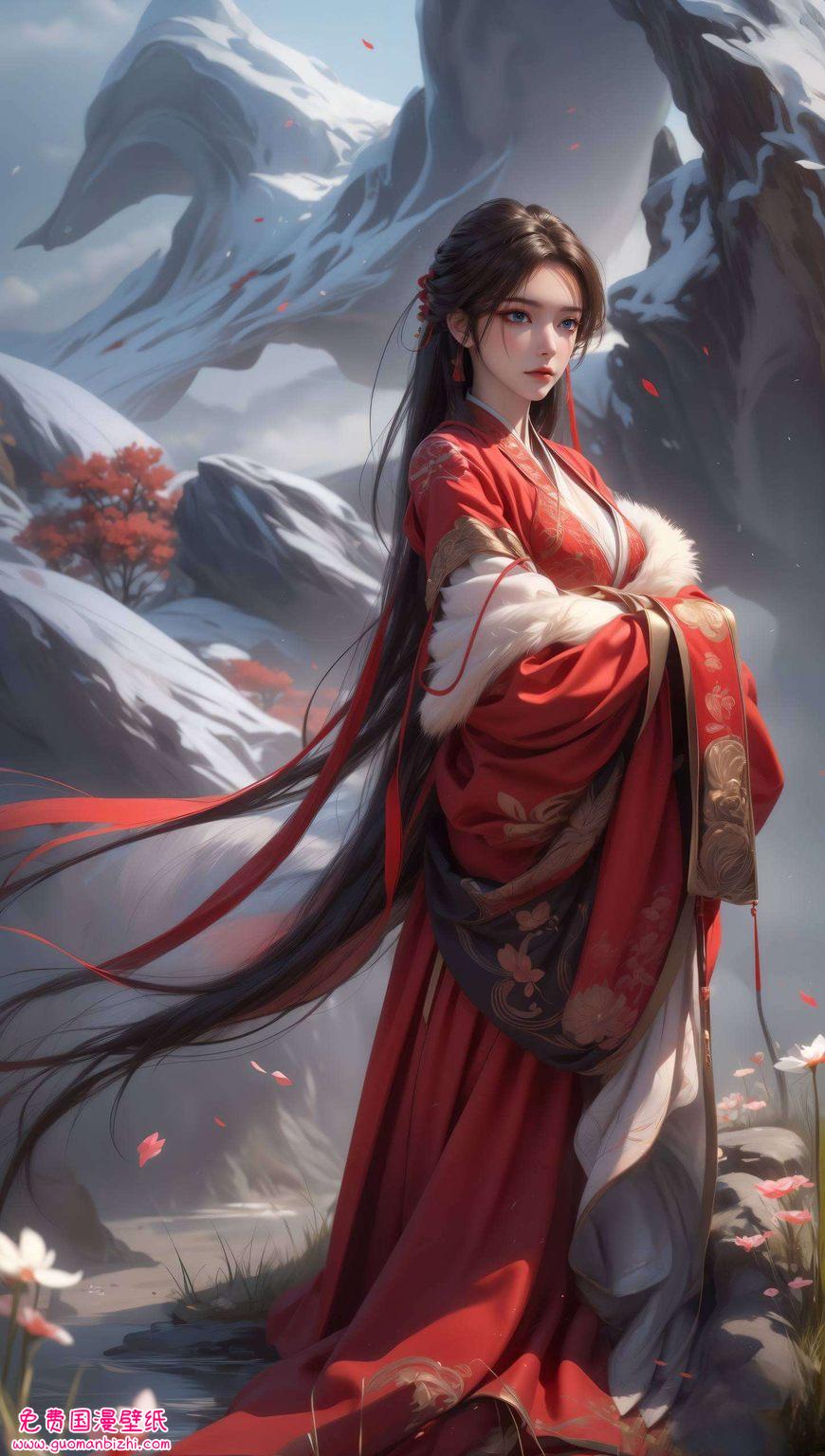 元龙蔷薇全身壁纸：AI角色AIGC免费分享，手机桌面主题盛宴