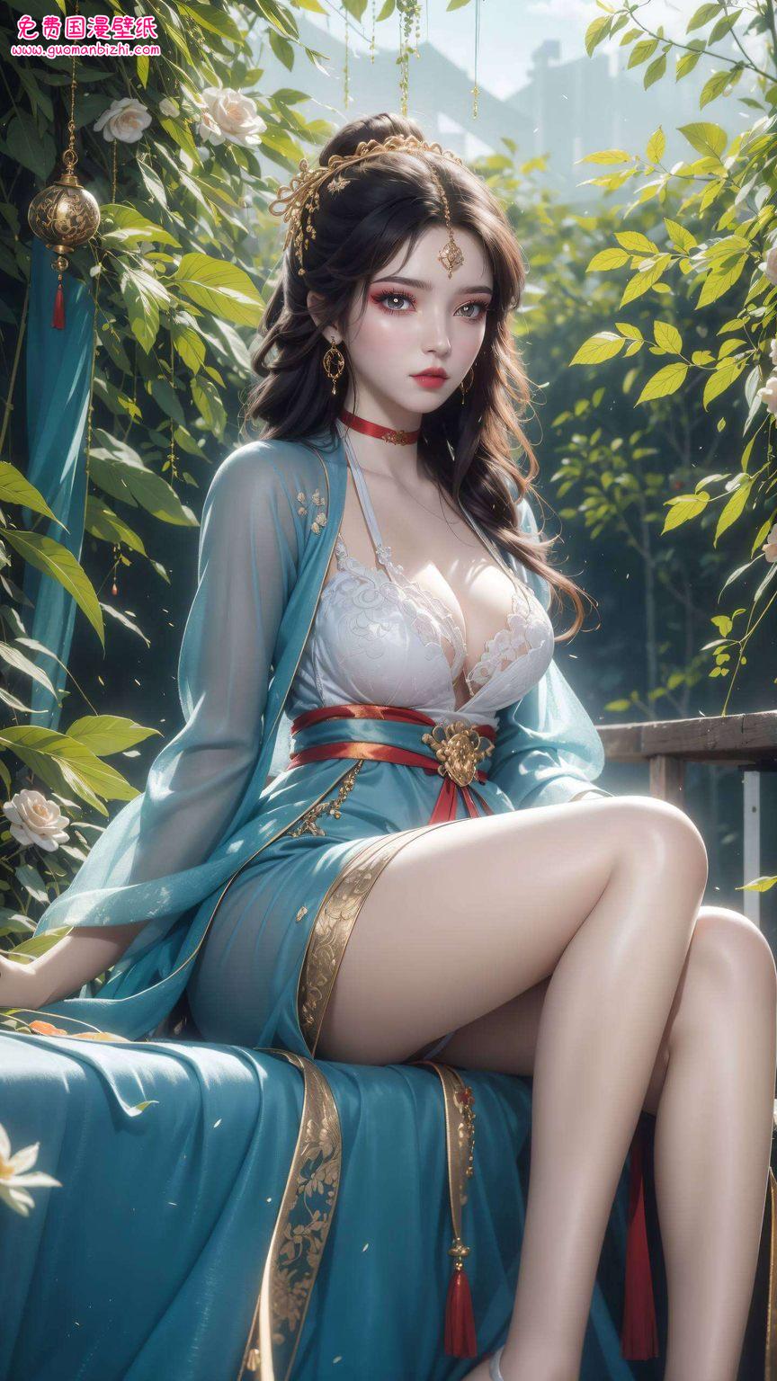 仙逆墨云国漫美女壁纸图片大全——AI生成图片，免费壁纸包，iPad专用古风漫画壁纸集。