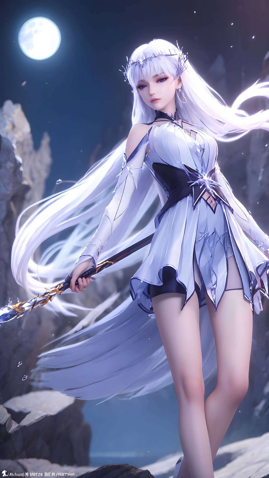 圣采儿AI创作极简壁纸，PC宽屏高清网红图片集